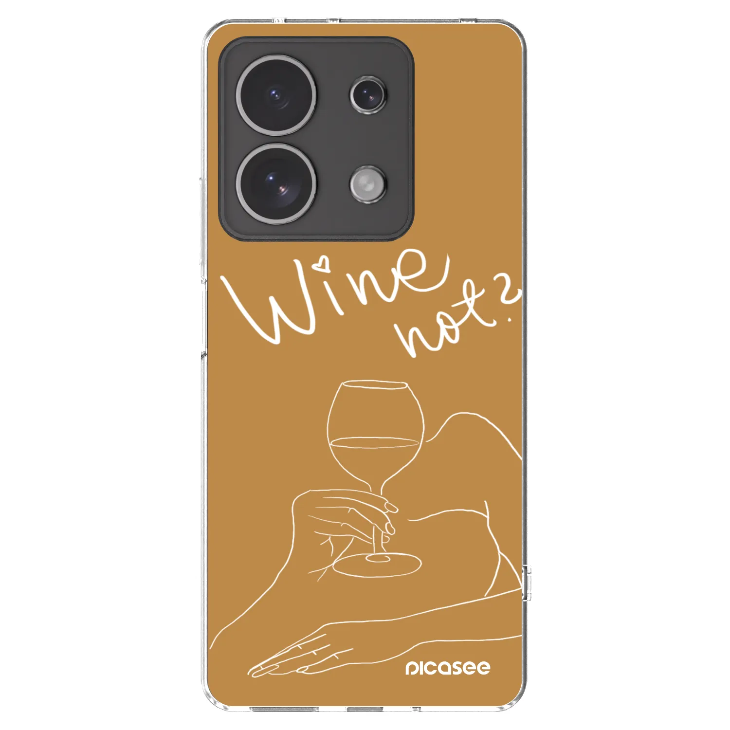 Picasee silikónový prehľadný obal pre Xiaomi Redmi Note 13 4G - Wine not