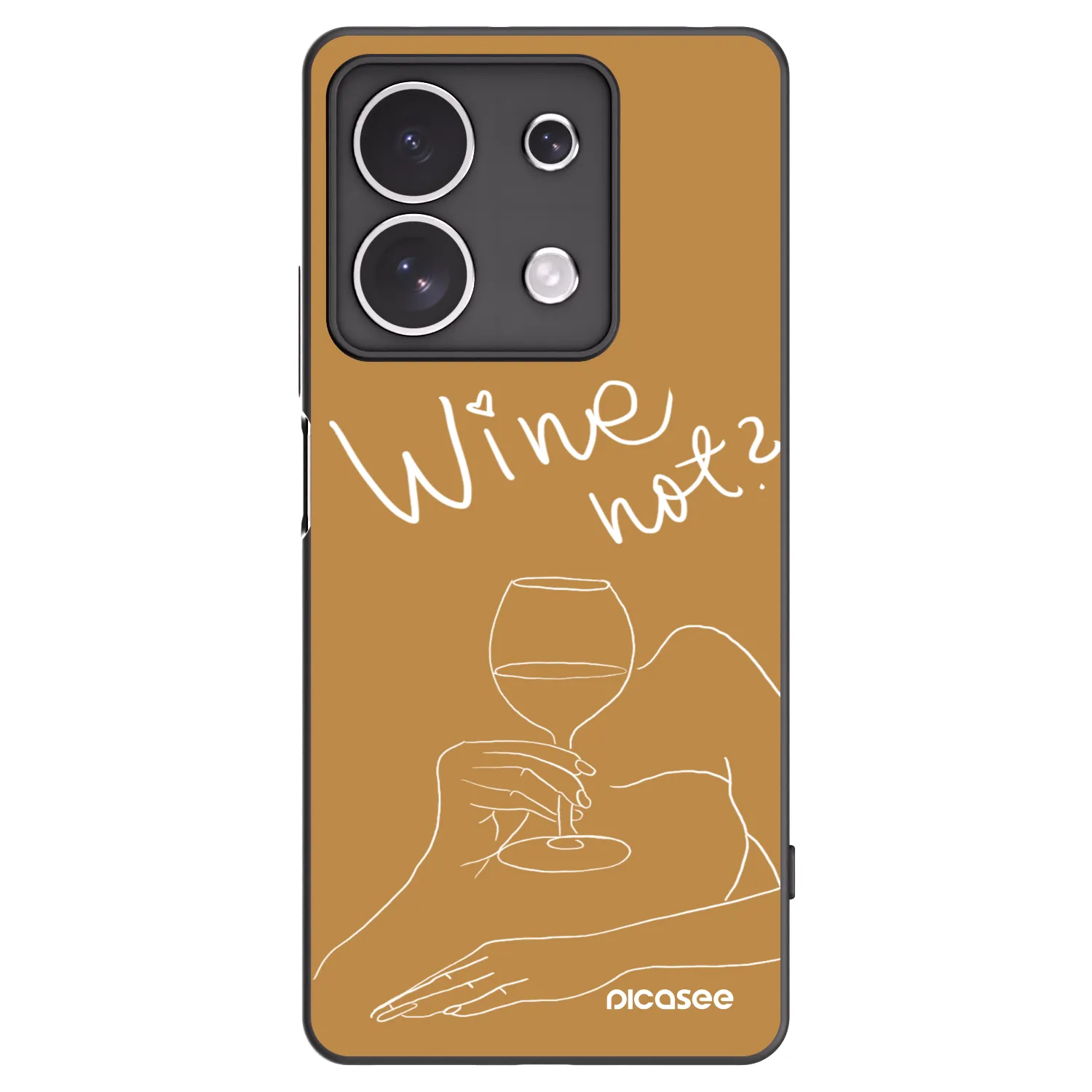 Picasee silikónový čierny obal pre Xiaomi Redmi Note 13 4G - Wine not