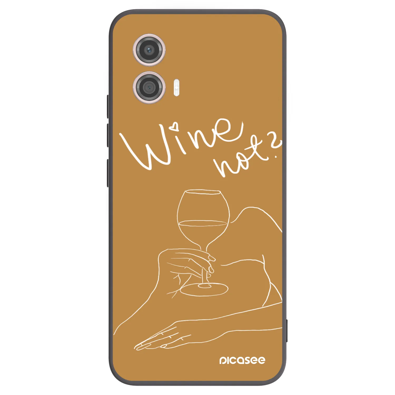 Picasee silikónový čierny obal pre Motorola Moto G53 5G - Wine not