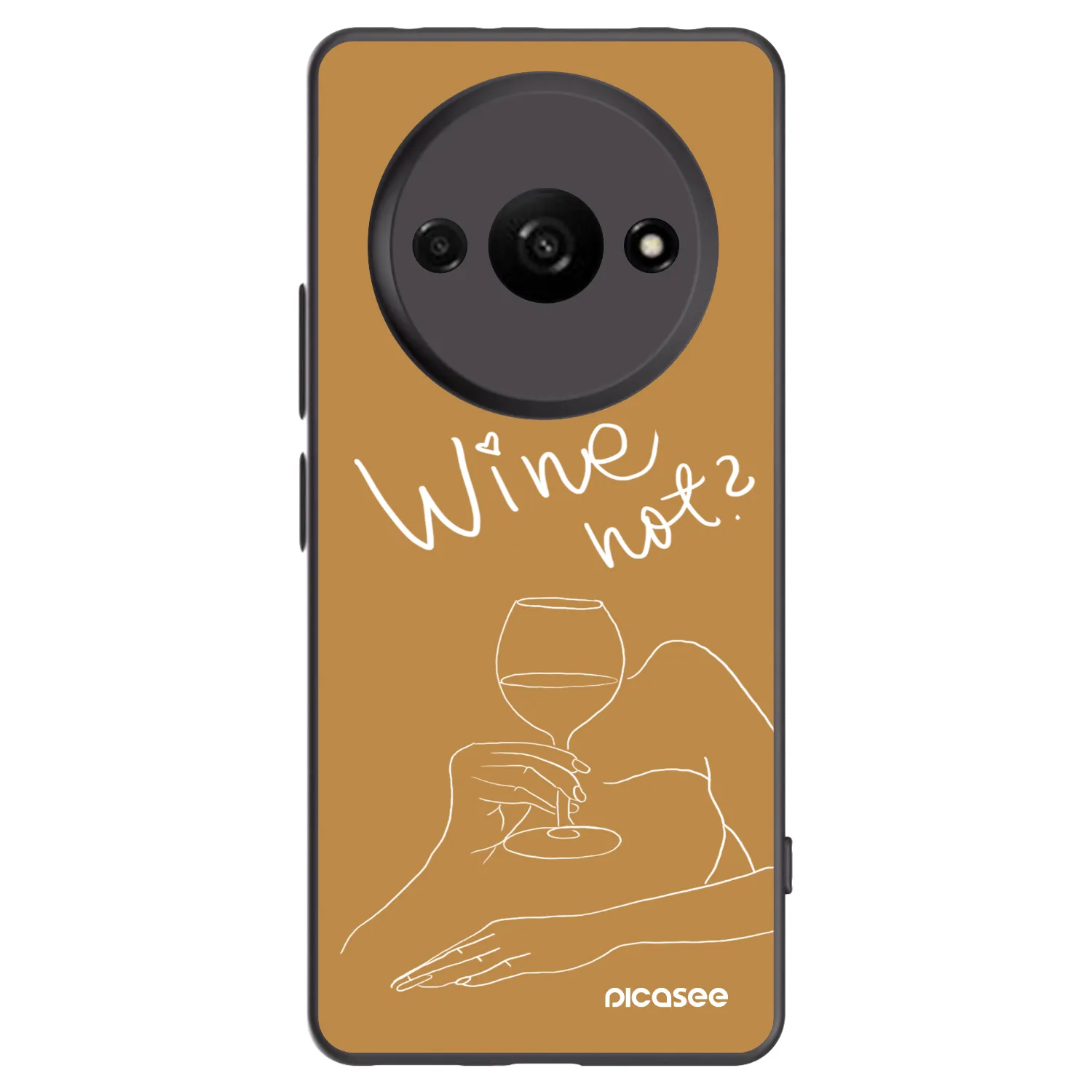 Picasee silikónový čierny obal pre Xiaomi Redmi A3 - Wine not