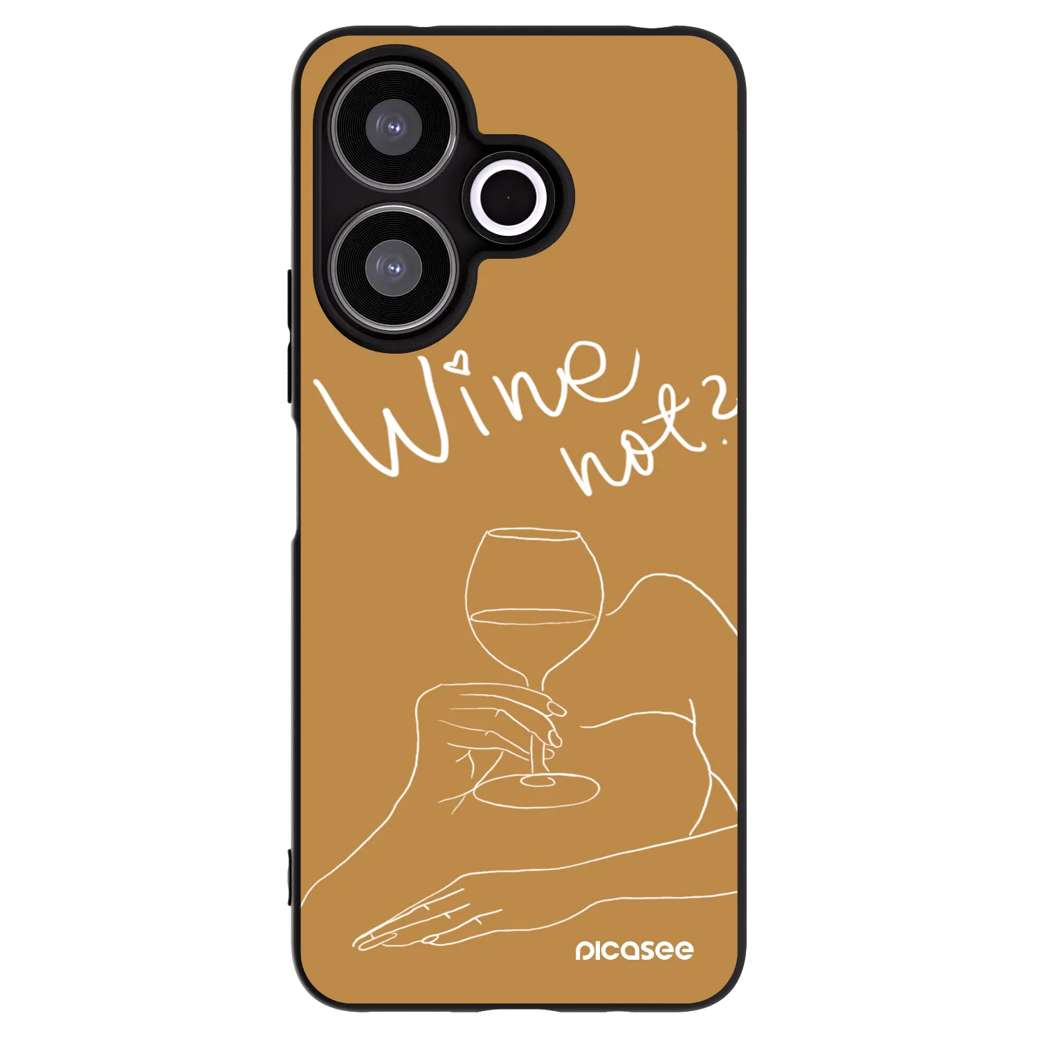 Silikónový čierny obal pre Xiaomi Redmi 13 4G - Wine not