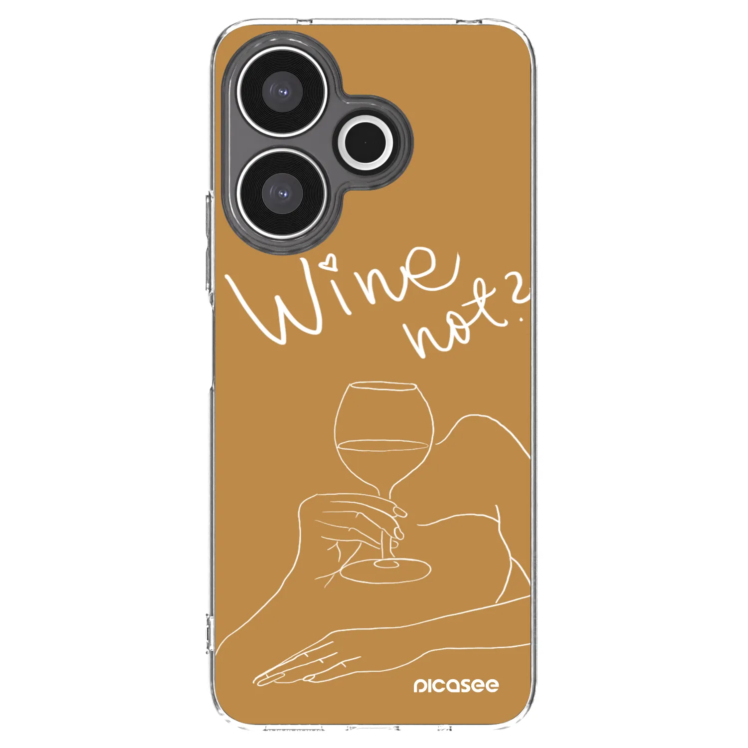 Silikónový prehľadný obal pre Xiaomi Redmi 13 4G - Wine not