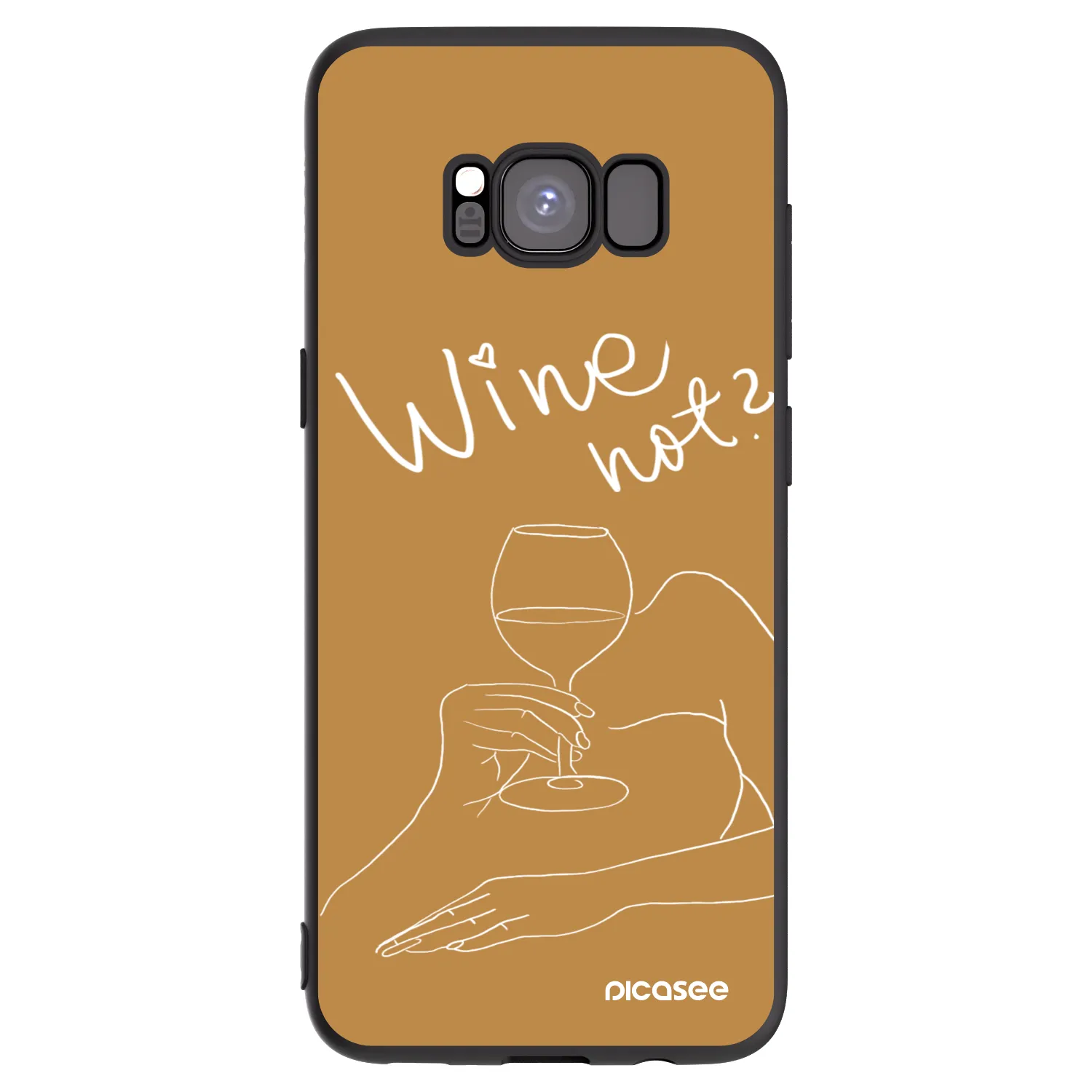Picasee silikónový čierny obal pre Samsung Galaxy S8 G950F - Wine not