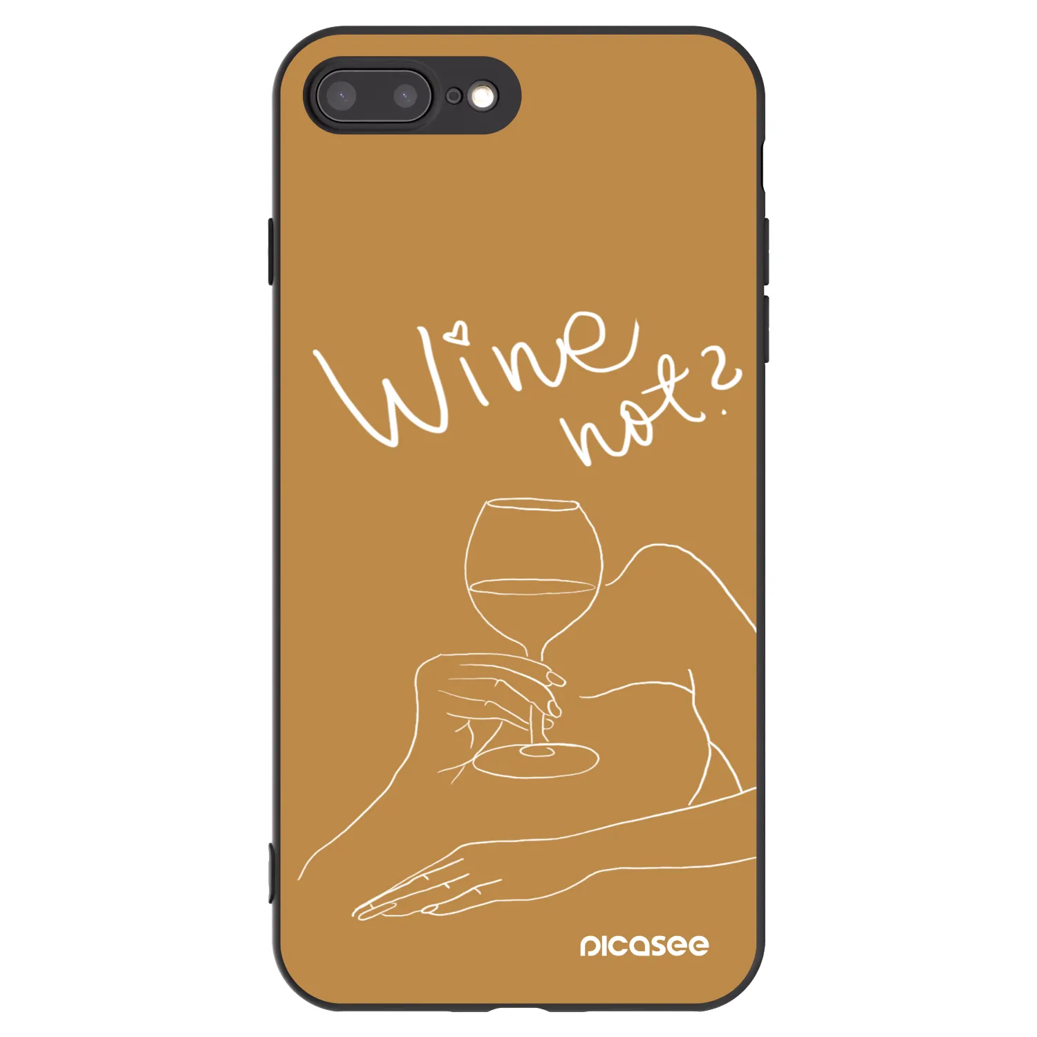 Picasee silikónový čierny obal pre Apple iPhone 7 Plus - Wine not