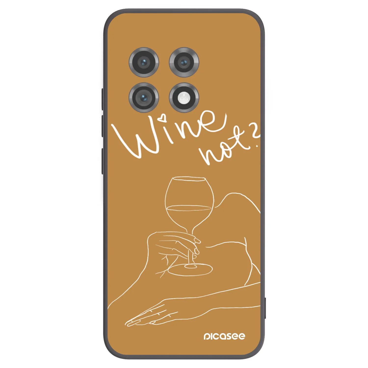 Picasee silikónový čierny obal pre OnePlus 11 5G - Wine not