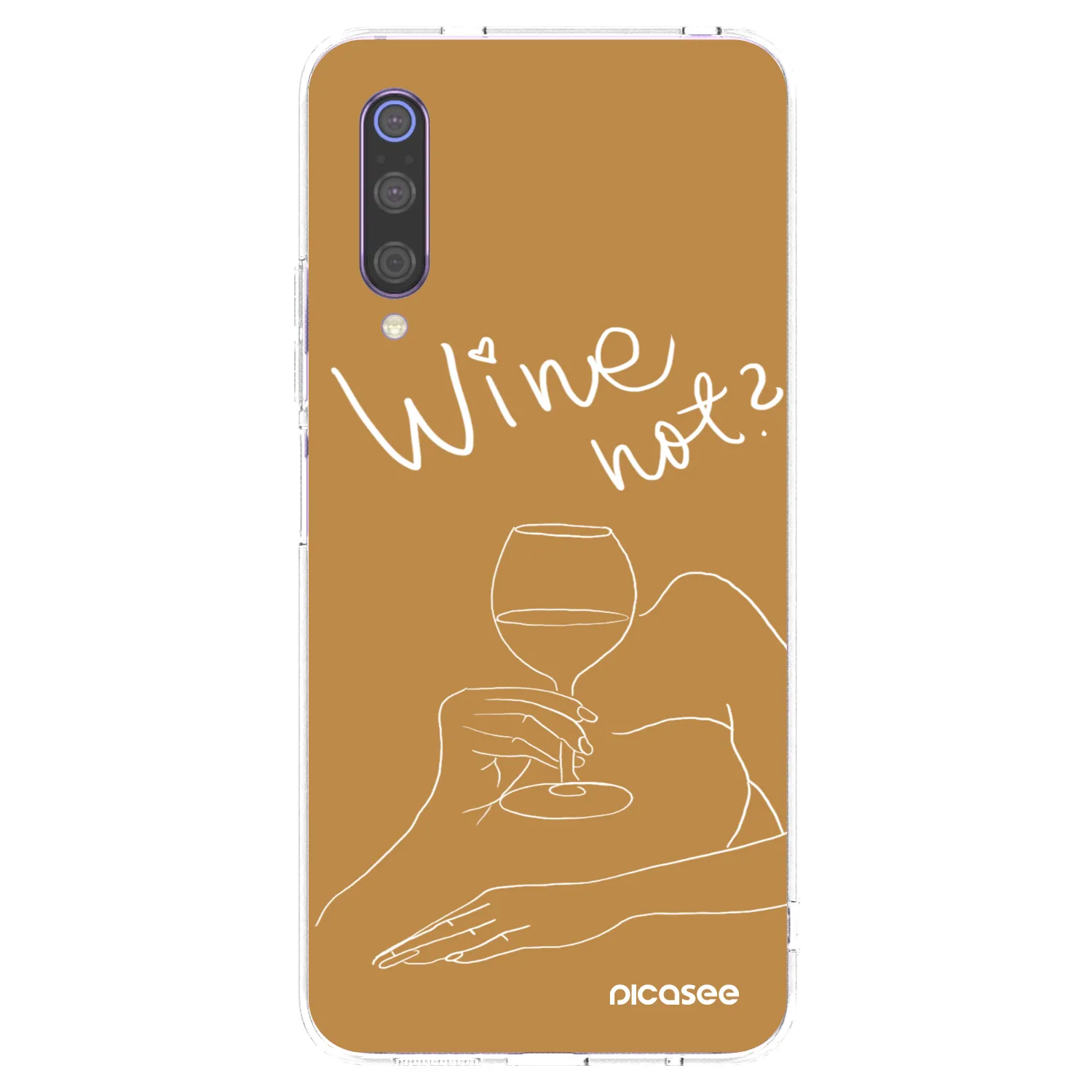 Picasee silikónový prehľadný obal pre Xiaomi Mi 9 - Wine not