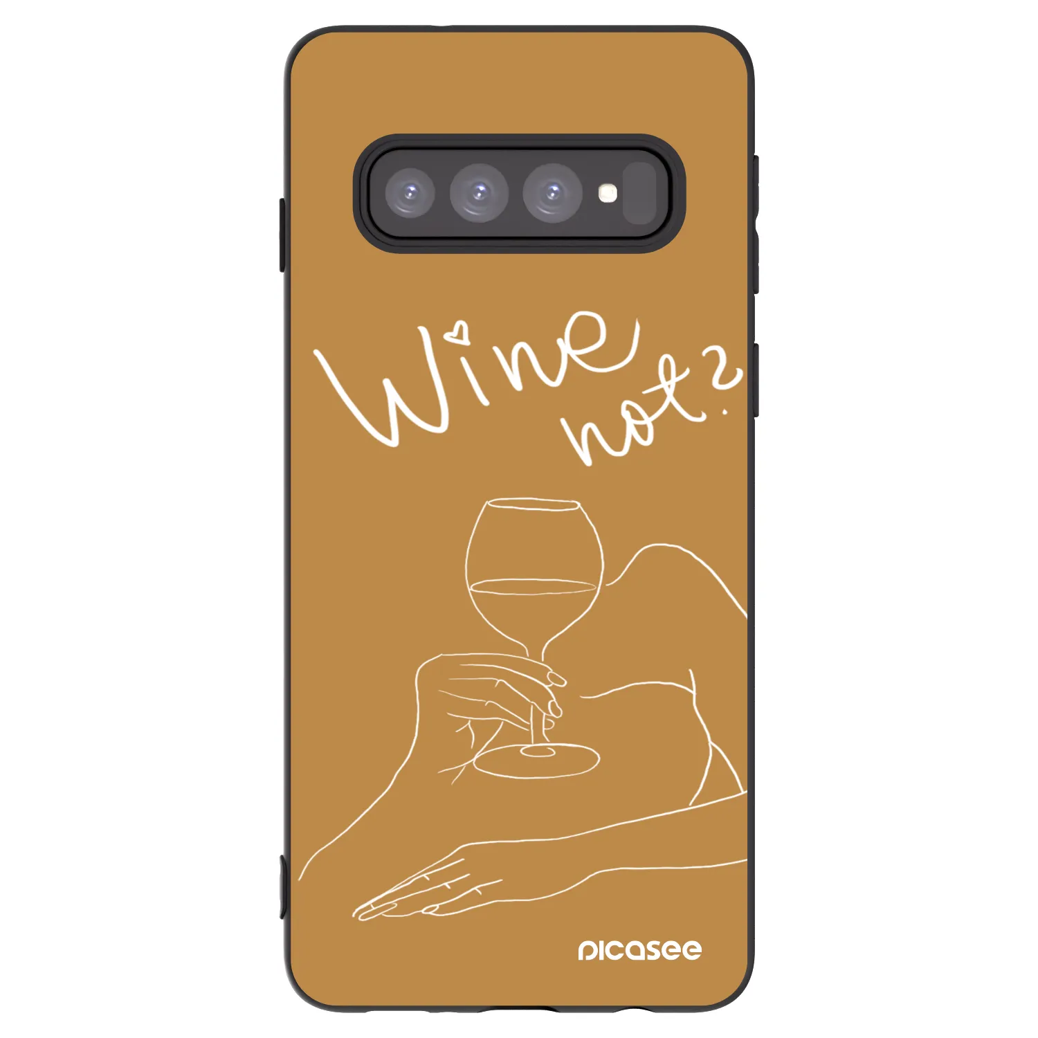 Picasee silikónový čierny obal pre Samsung Galaxy S10 G973 - Wine not