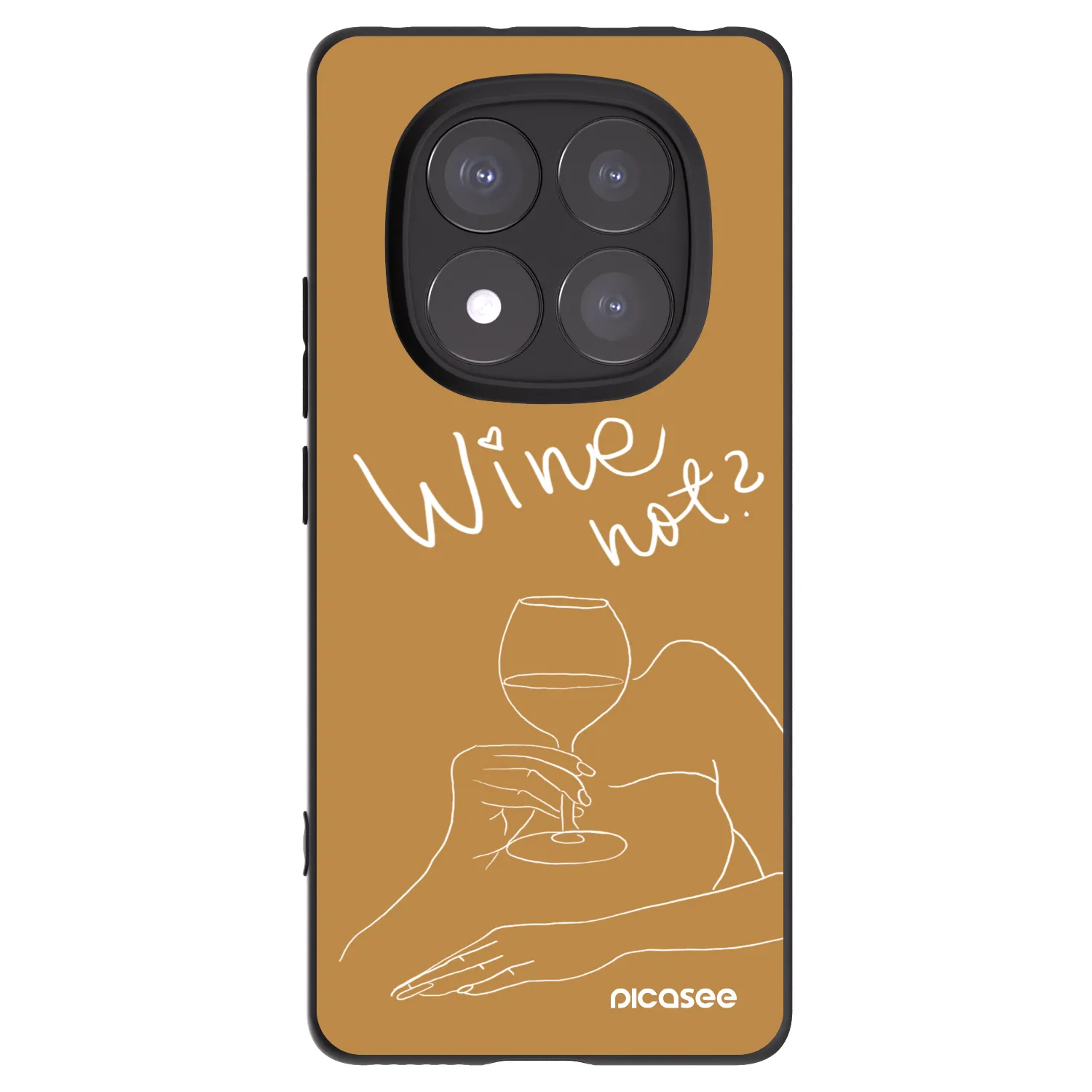 Picasee silikónový čierny obal pre Xiaomi Redmi Note 14 Pro+ 5G - Wine not