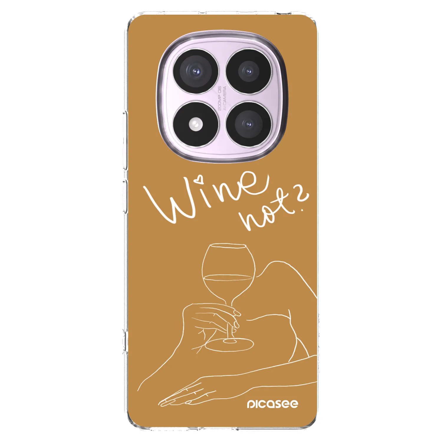 Silikónový prehľadný obal pre Xiaomi Redmi Note 14 Pro 5G - Wine not
