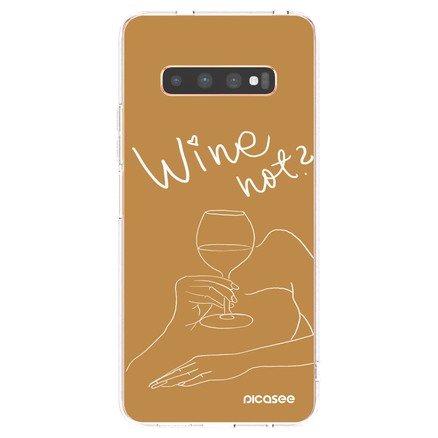 Picasee silikónový prehľadný obal pre Samsung Galaxy S10 Plus G975 - Wine not