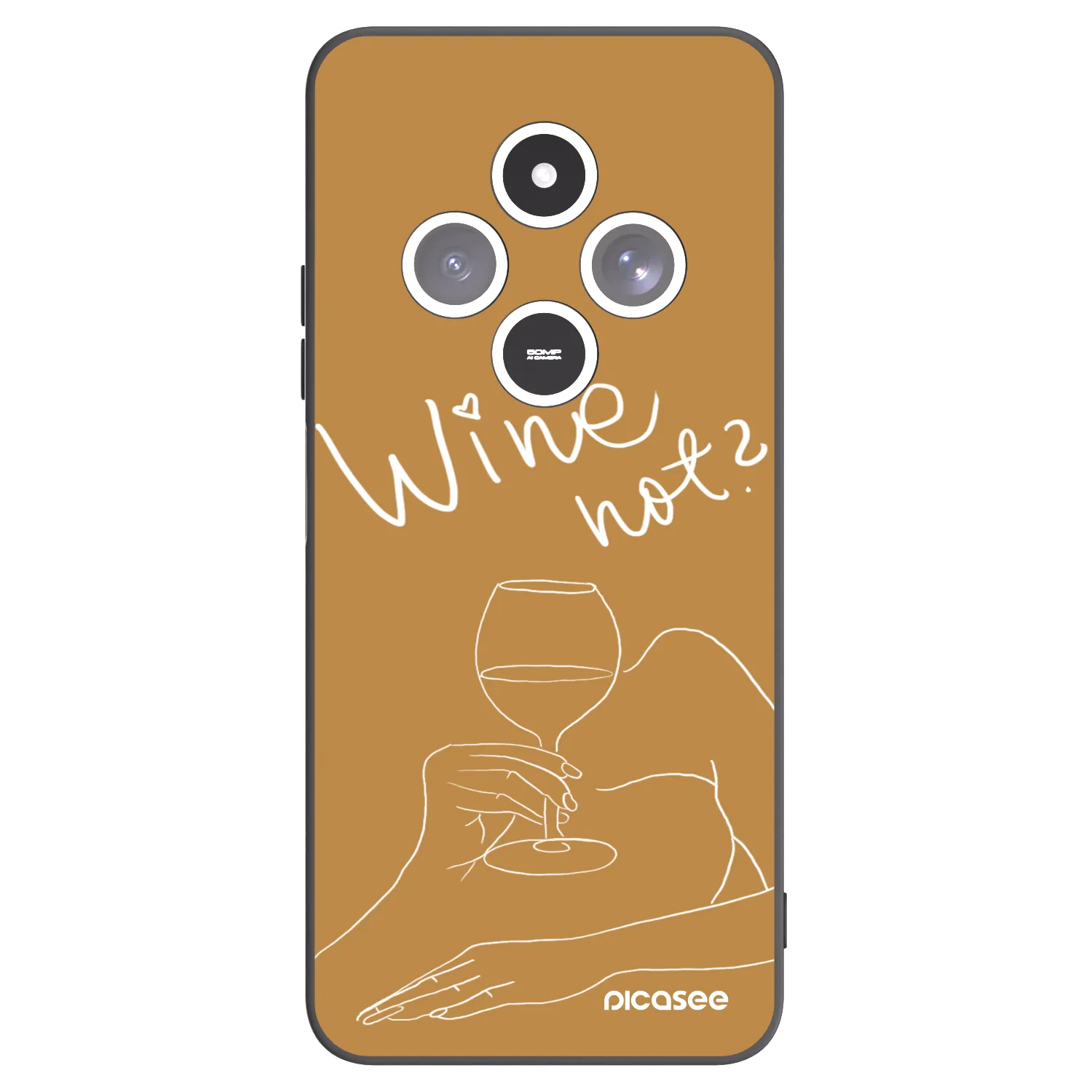Picasee silikónový čierny obal pre Xiaomi Redmi 14C - Wine not