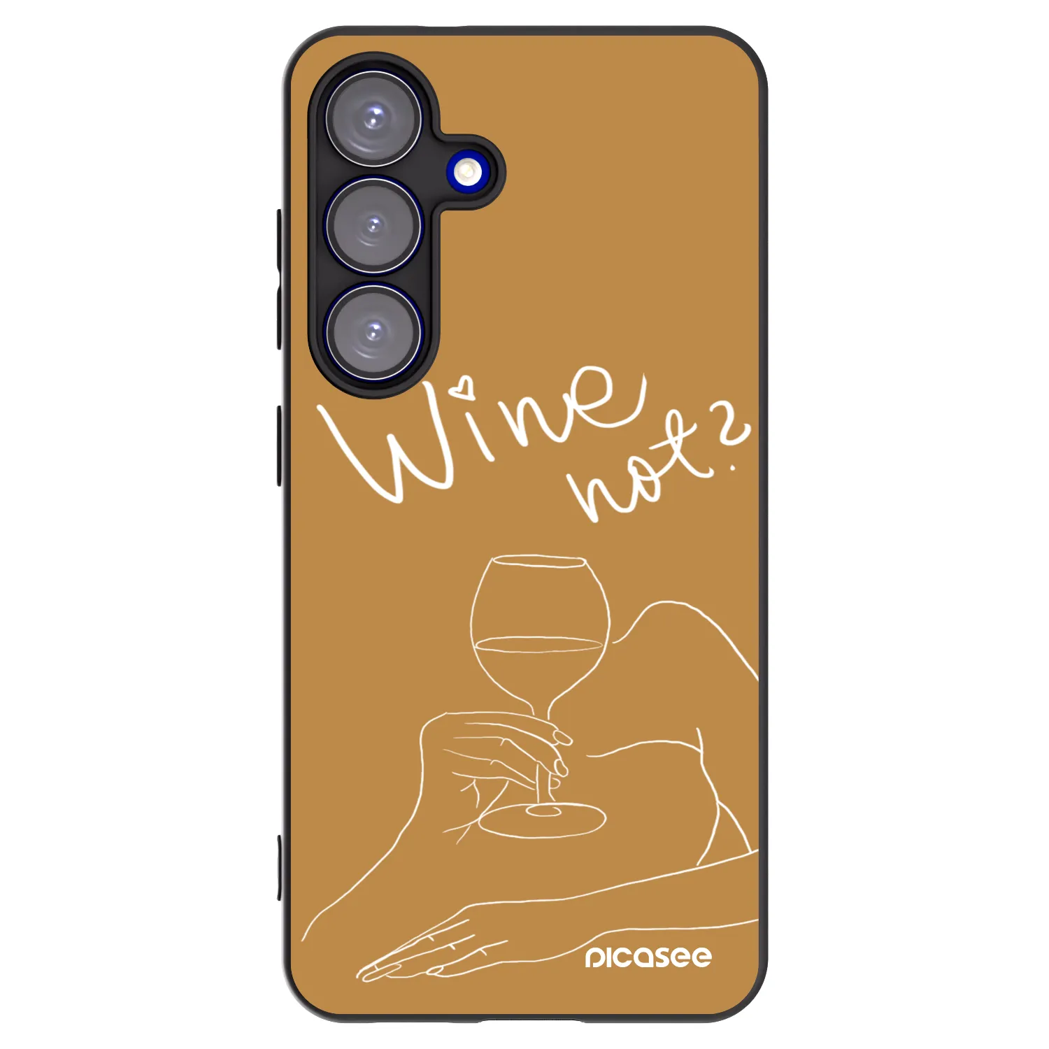 Picasee silikónový čierny obal pre Samsung Galaxy S25 5G - Wine not