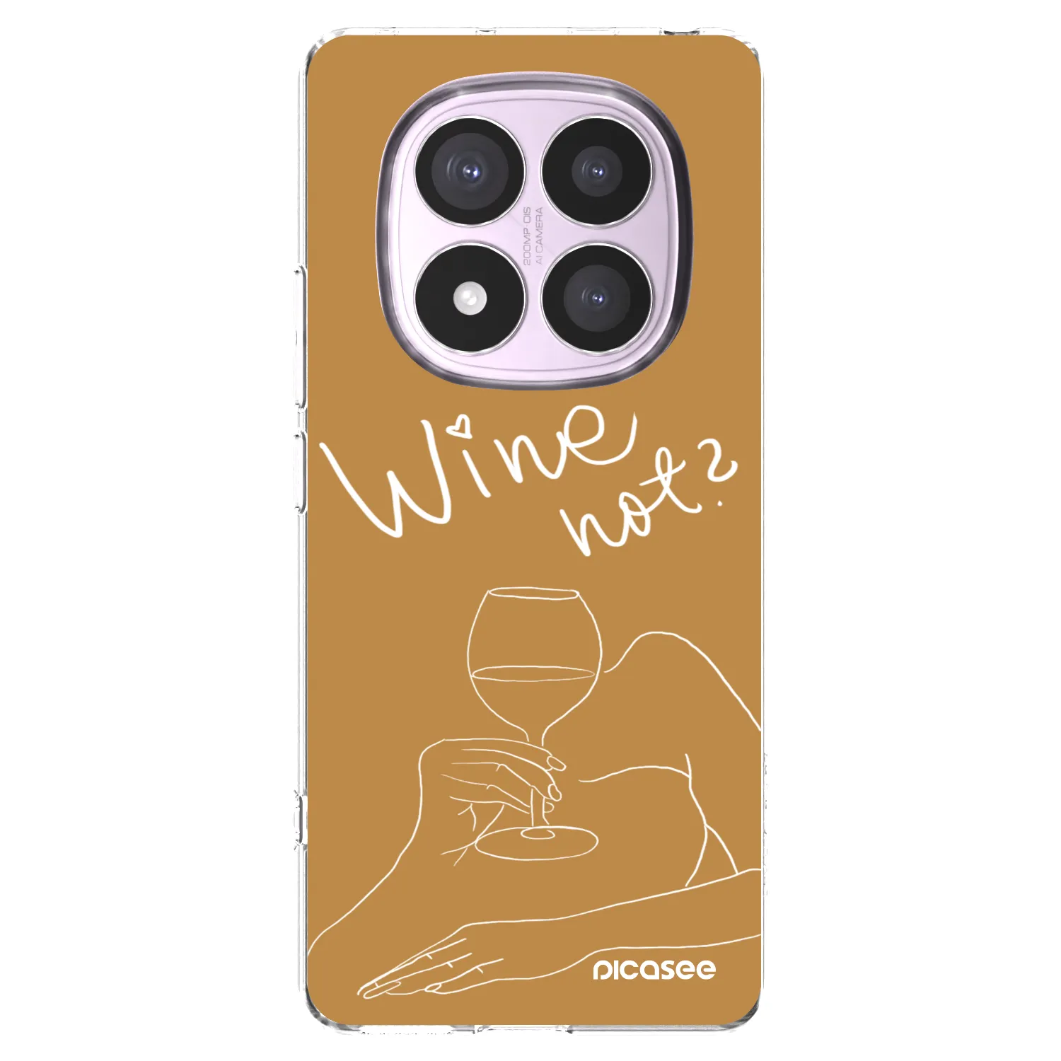 Silikónový prehľadný obal pre Xiaomi Redmi Note 14 Pro 4G - Wine not