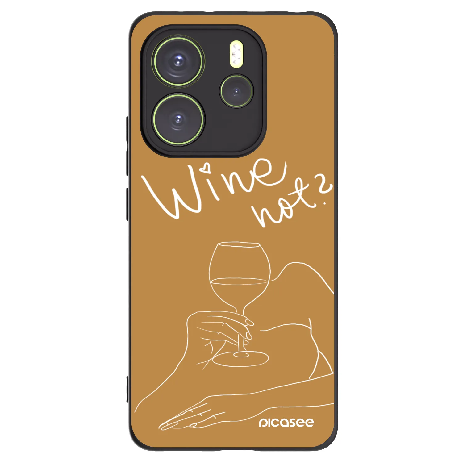Picasee silikónový čierny obal pre Xiaomi Redmi Note 14 4G - Wine not