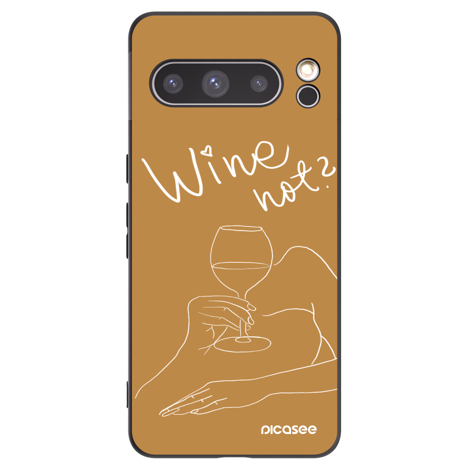 Picasee silikónový čierny obal pre Google Pixel 8 Pro - Wine not