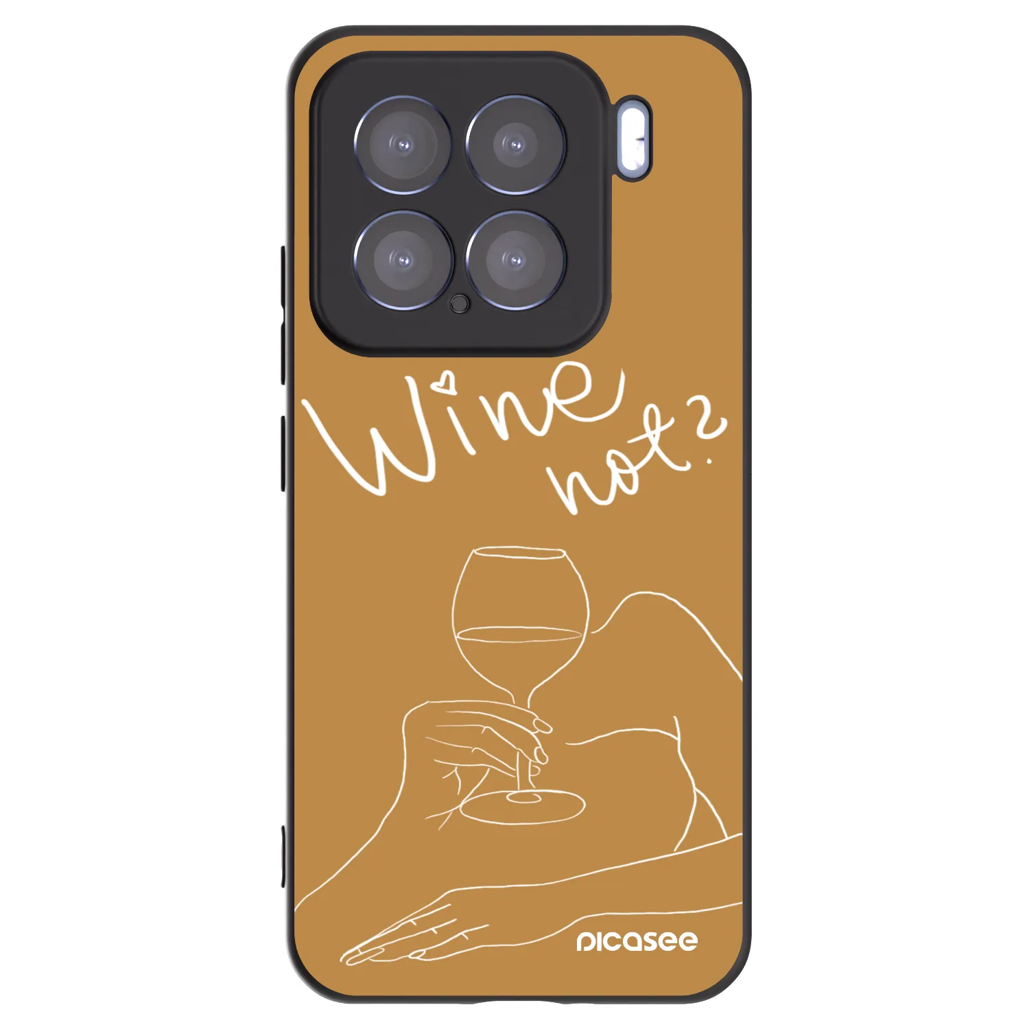 Silikónový čierny obal pre Xiaomi 15 - Wine not