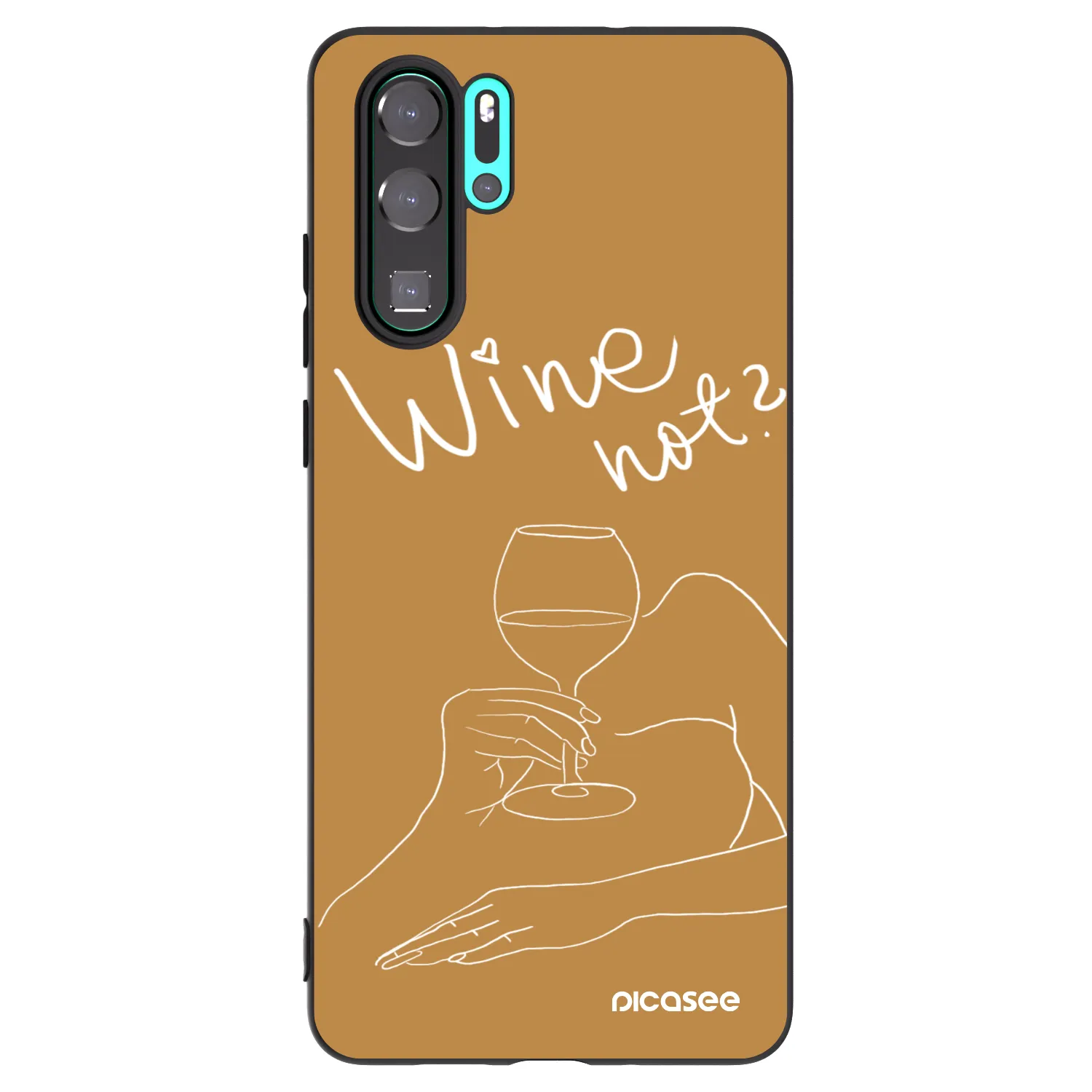 Picasee silikónový čierny obal pre Huawei P30 Pro - Wine not