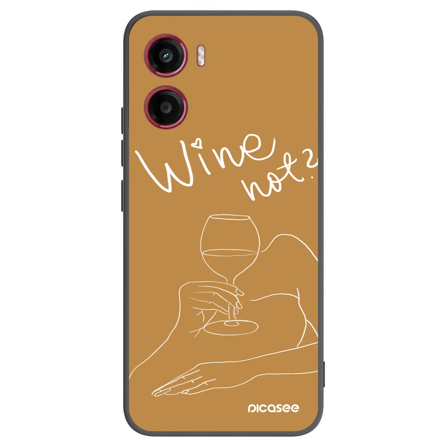 Picasee silikónový čierny obal pre Motorola Moto G05 - Wine not