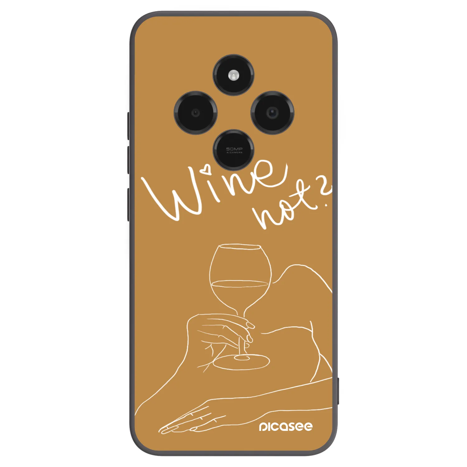 Picasee silikónový čierny obal pre Xiaomi Poco C75 - Wine not