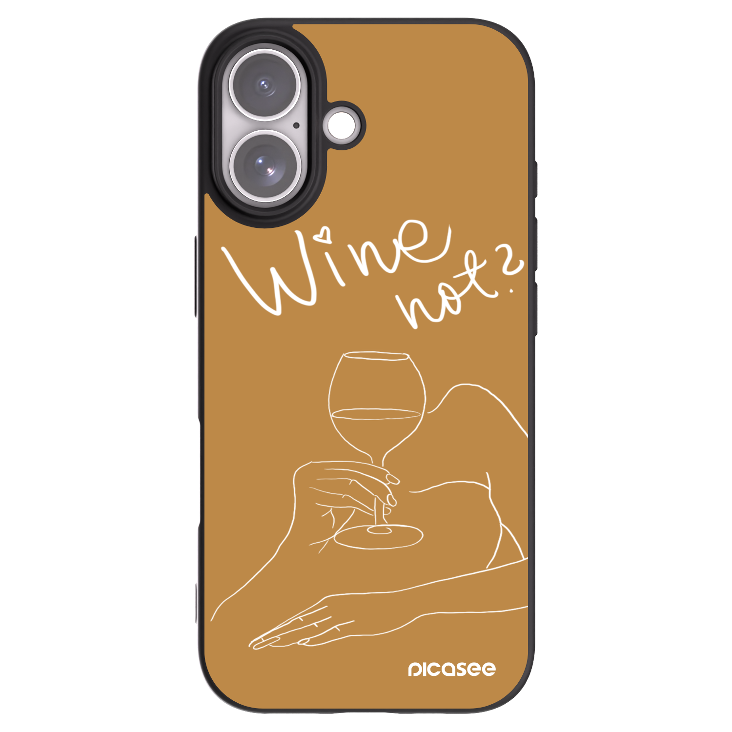 Picasee silikónový čierny obal pre Apple iPhone 17 - Wine not