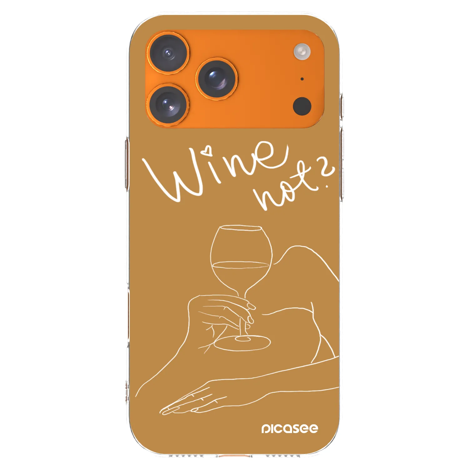 Picasee silikónový prehľadný obal pre Apple iPhone 17 Pro Max - Wine not