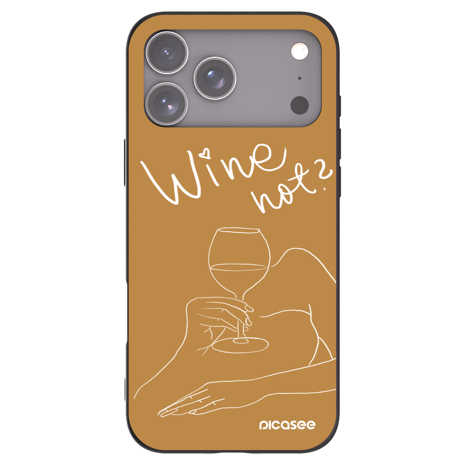 Picasee silikónový čierny obal pre Apple iPhone 17 Pro Max - Wine not