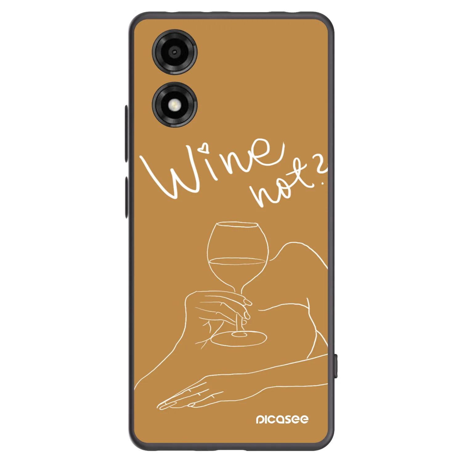 Picasee silikónový čierny obal pre Motorola Moto E14 - Wine not