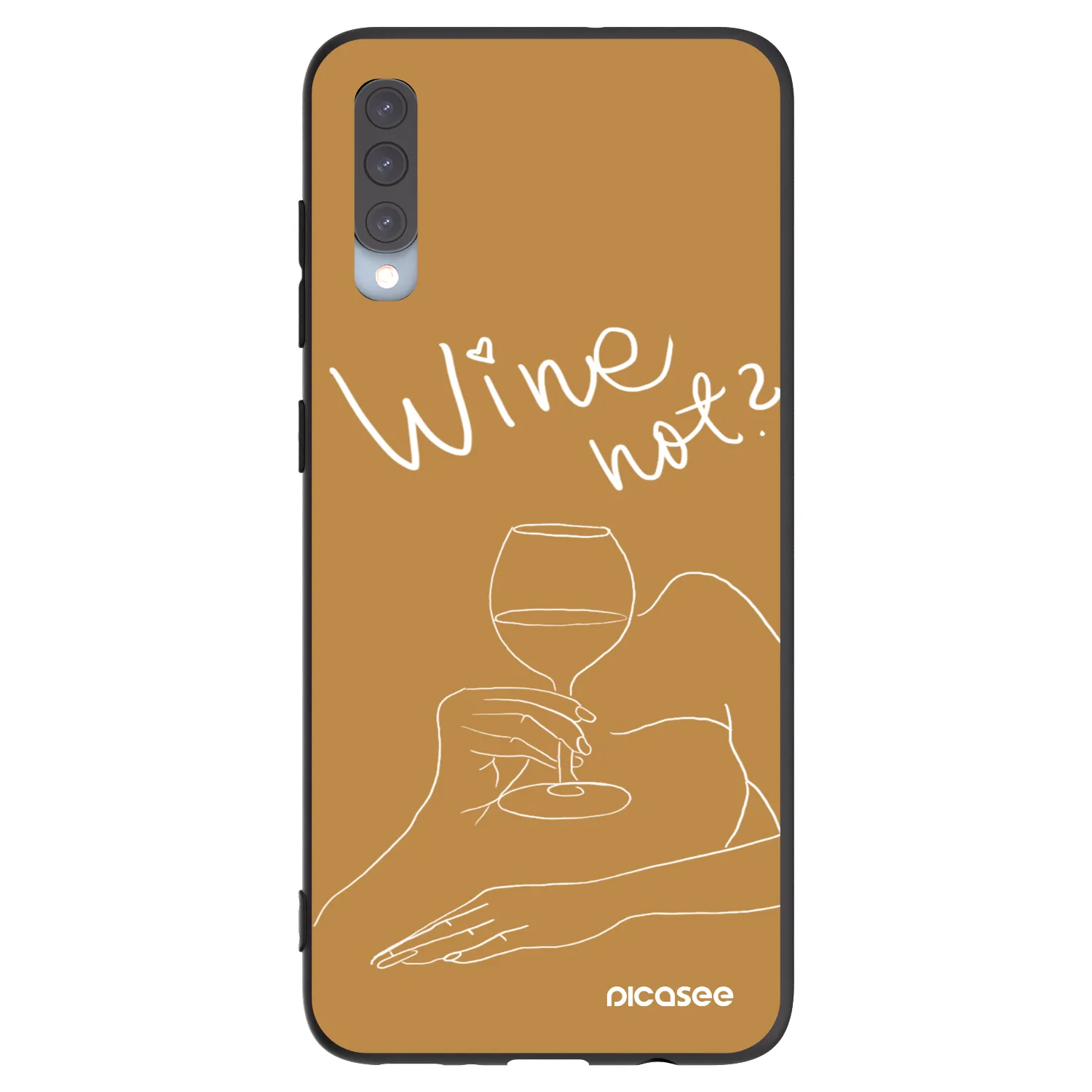 Picasee silikónový čierny obal pre Samsung Galaxy A70 A705F - Wine not