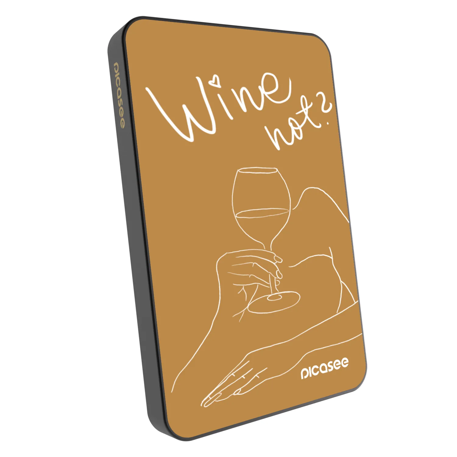 Picasee Powerbanka s MagSafe 5 000 mAh Šedá - Wine not