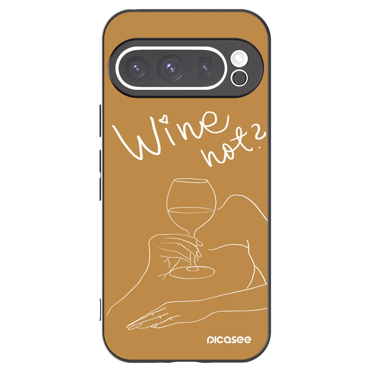 Picasee silikónový čierny obal pre Google Pixel 9 Pro XL - Wine not