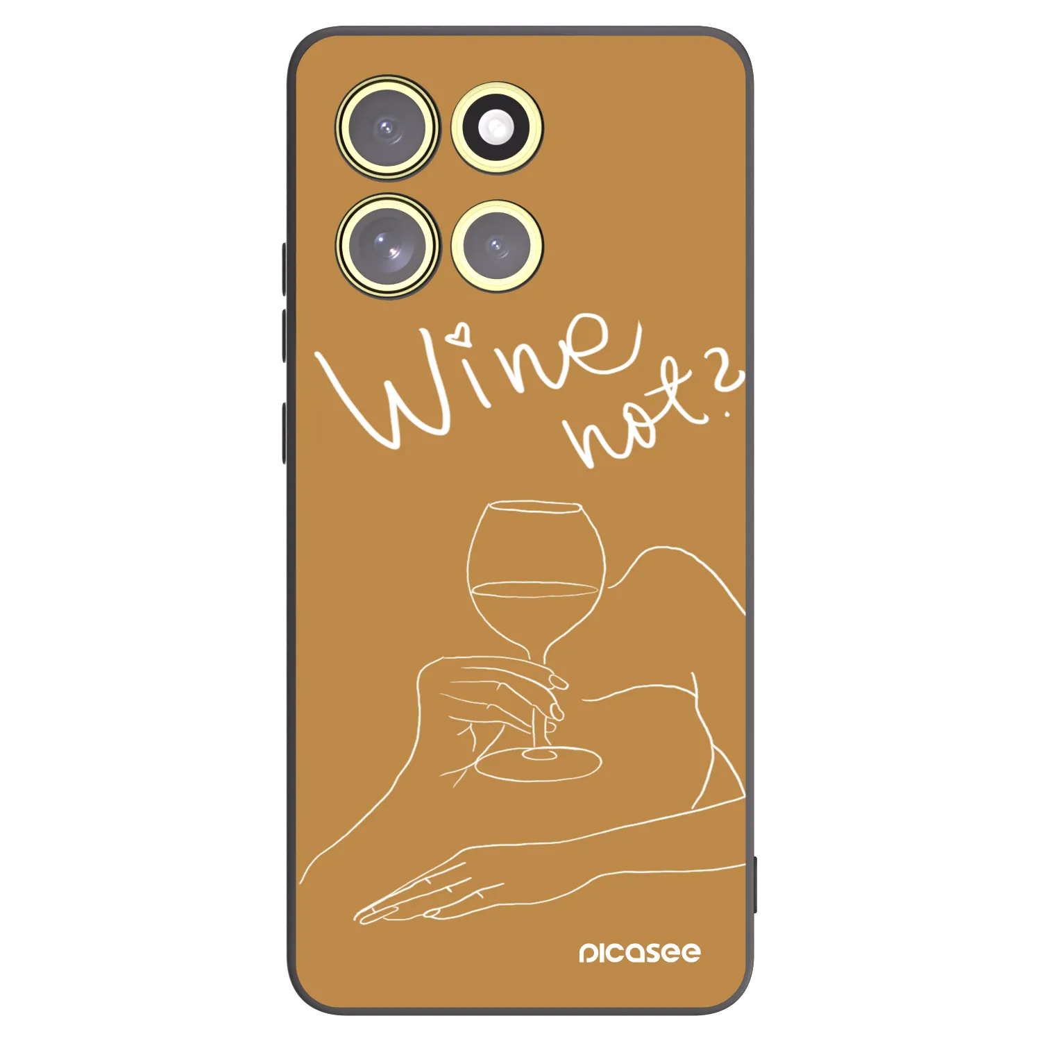 Picasee silikónový čierny obal pre Motorola Moto G86 5G - Wine not