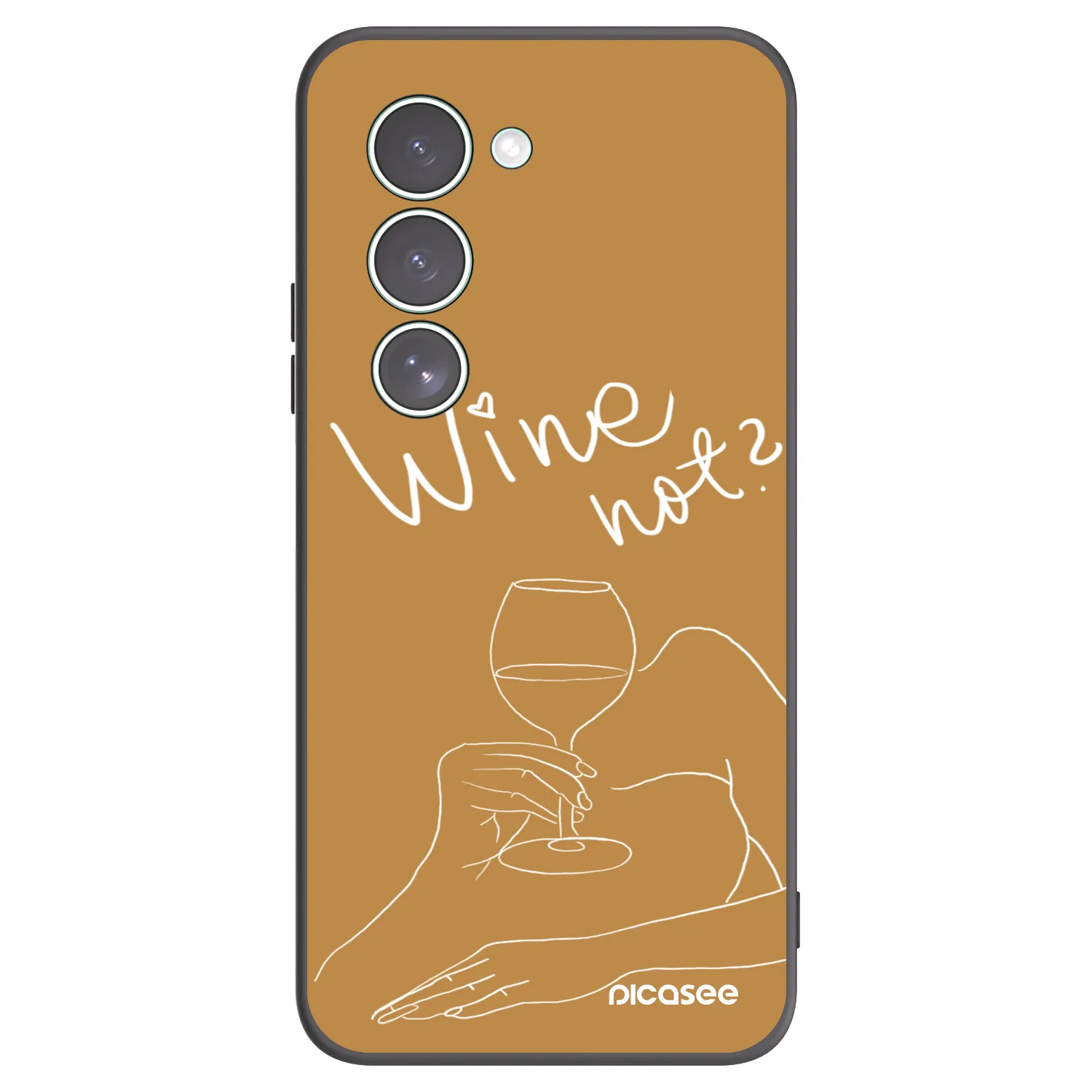 Silikónový čierny obal pre Xiaomi Redmi 15 5G - Wine not