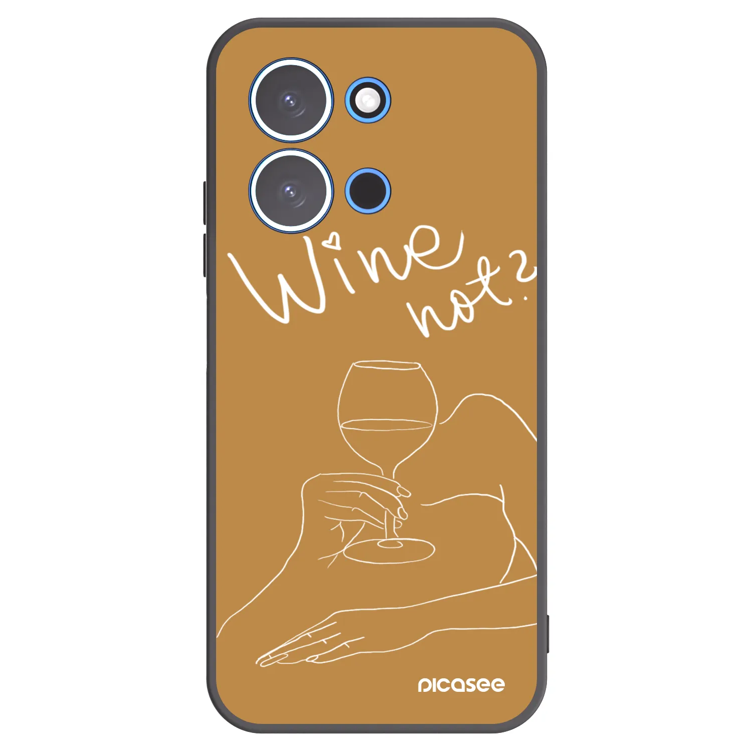 Picasee silikónový čierny obal pre Xiaomi Redmi 15C 4G - Wine not