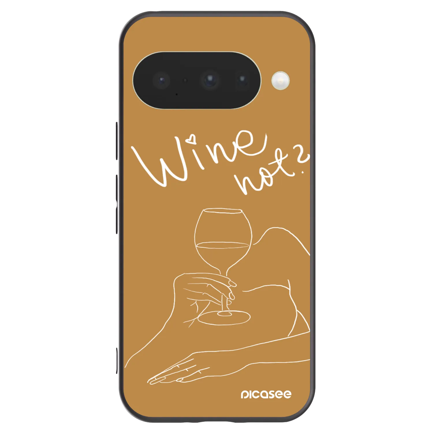 Picasee silikónový čierny obal pre Google Pixel 10 - Wine not