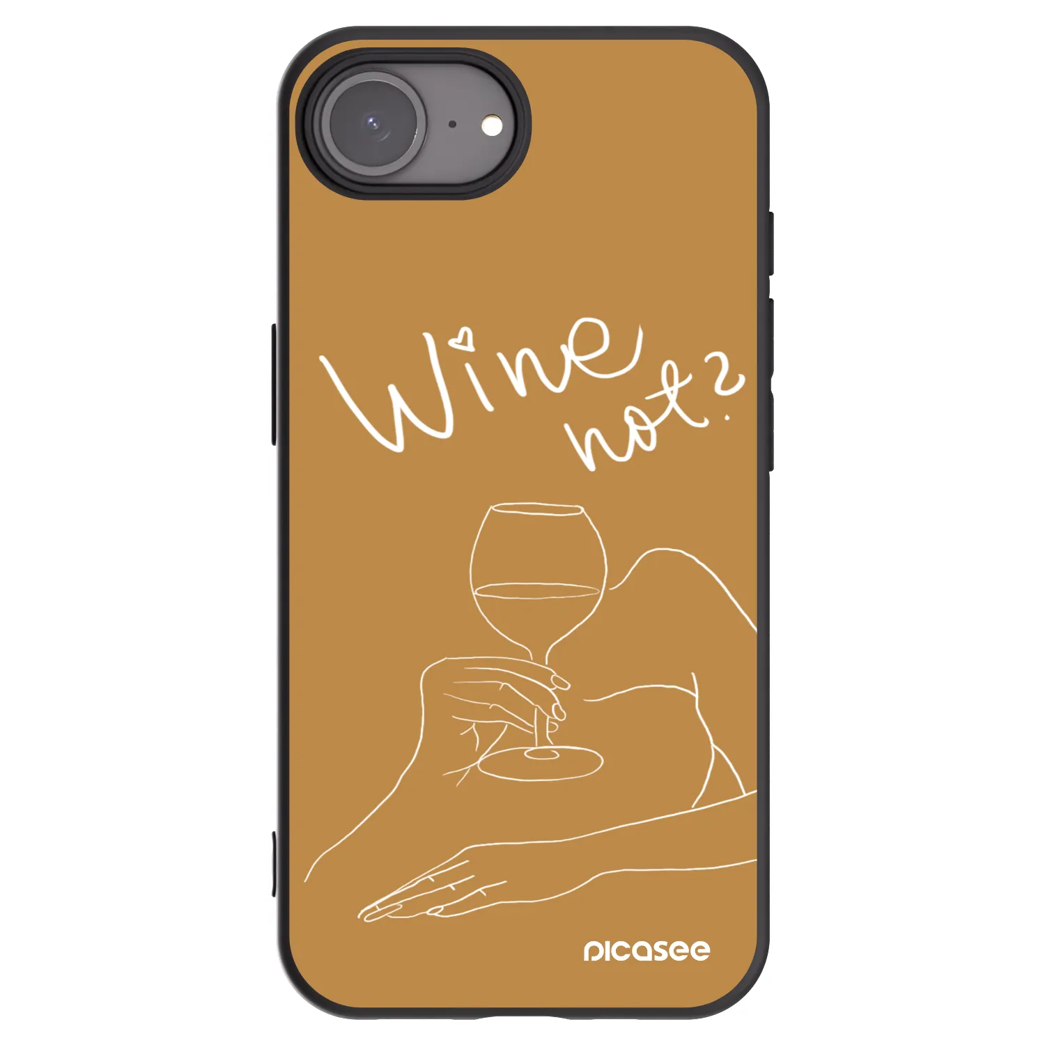 Picasee silikónový čierny obal pre Apple iPhone 17e - Wine not