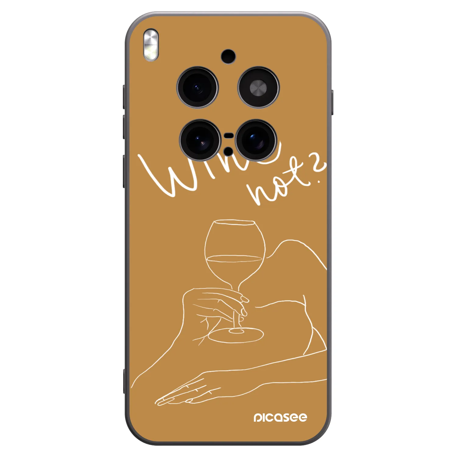 Picasee silikónový čierny obal pre Vivo X300 Pro - Wine not