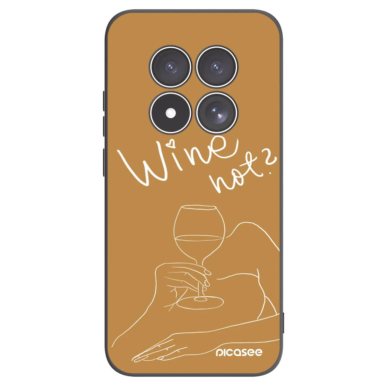 Picasee silikónový čierny obal pre Xiaomi Redmi Note 15 Pro 5G - Wine not