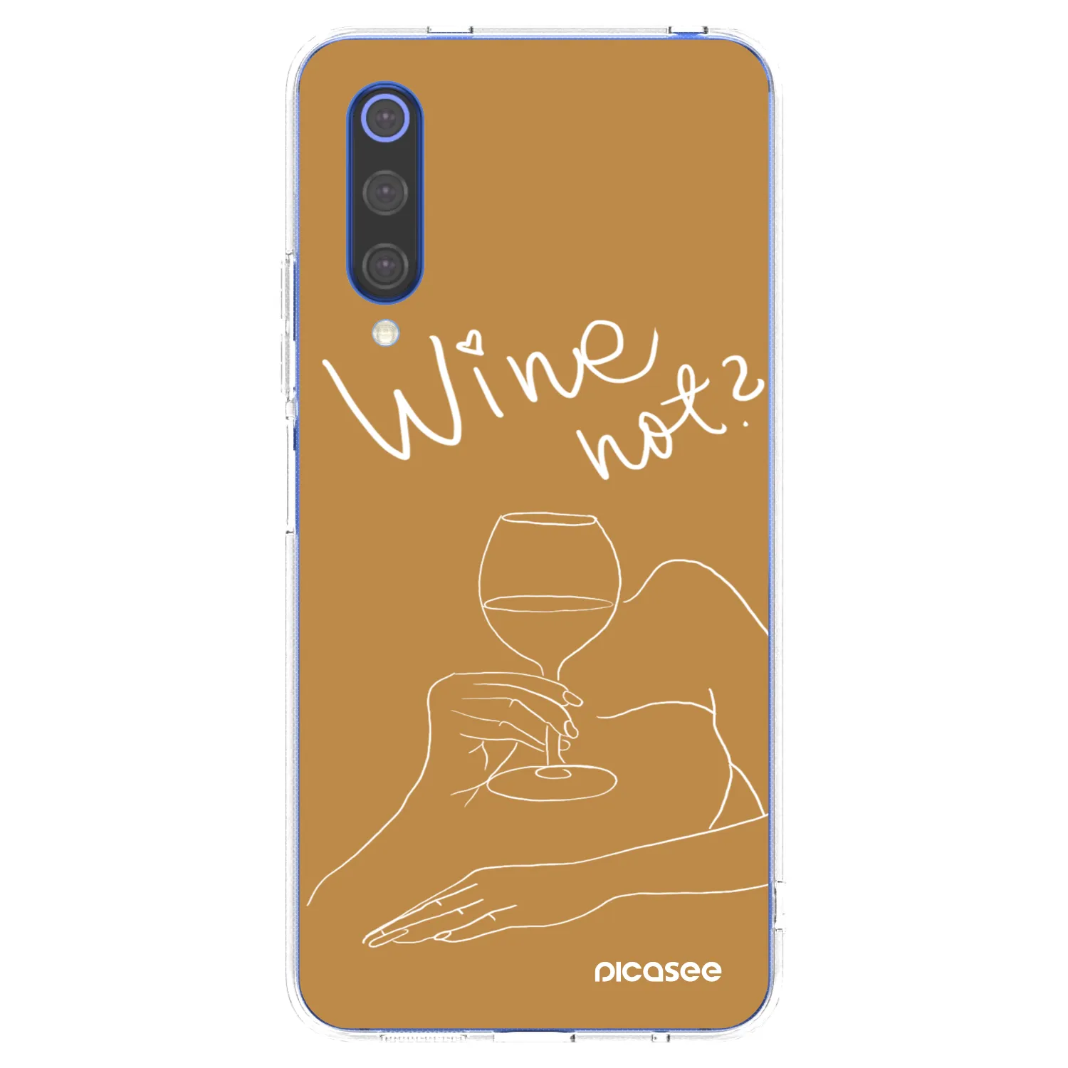 Picasee silikónový prehľadný obal pre Xiaomi Mi 9 SE - Wine not
