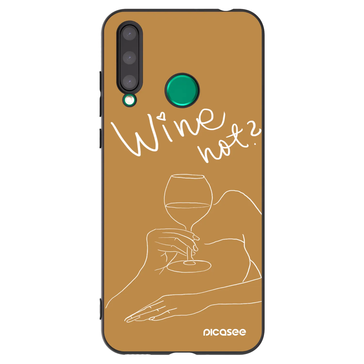 Picasee silikónový čierny obal pre Honor 20 Lite - Wine not