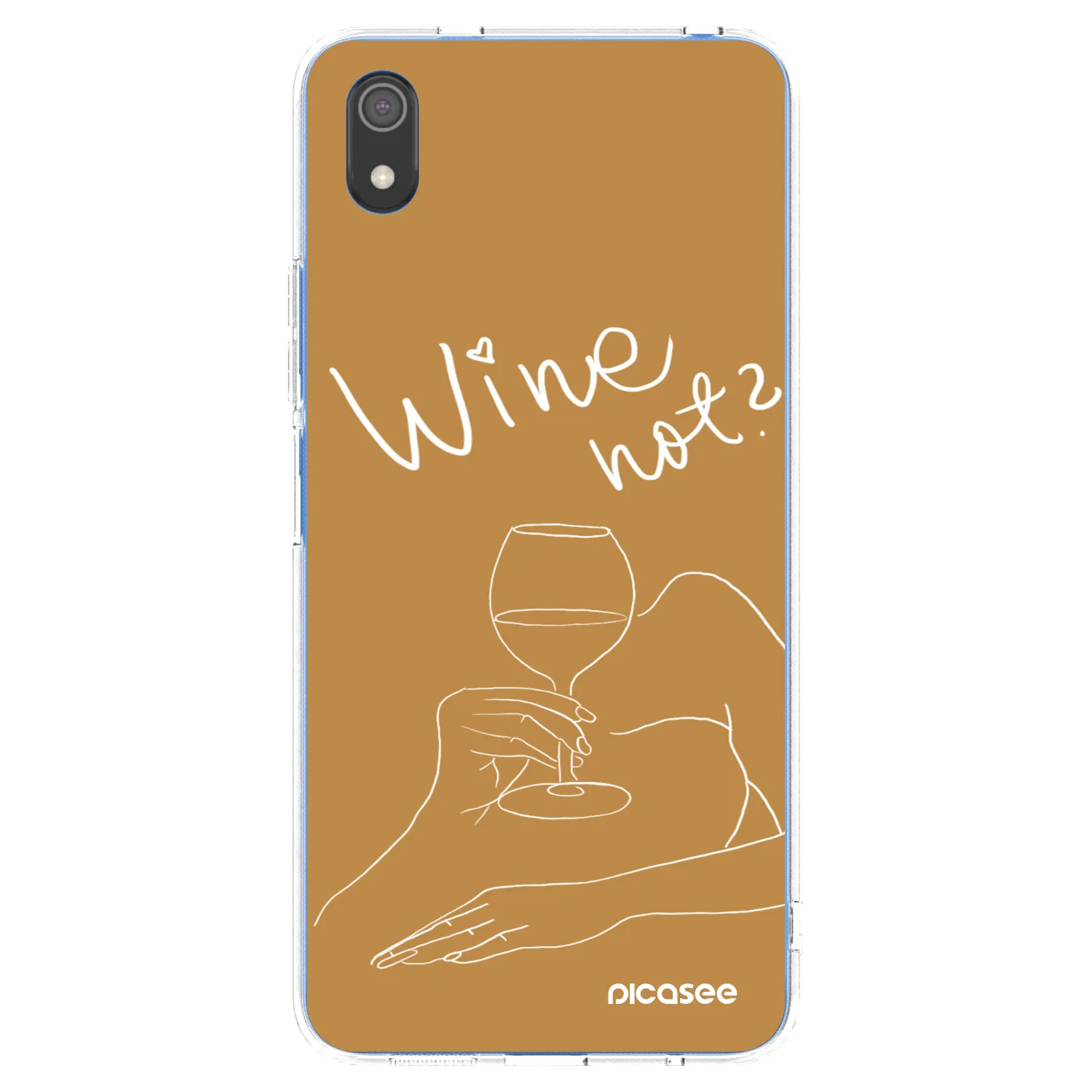 Picasee silikónový prehľadný obal pre Xiaomi Redmi 7A - Wine not