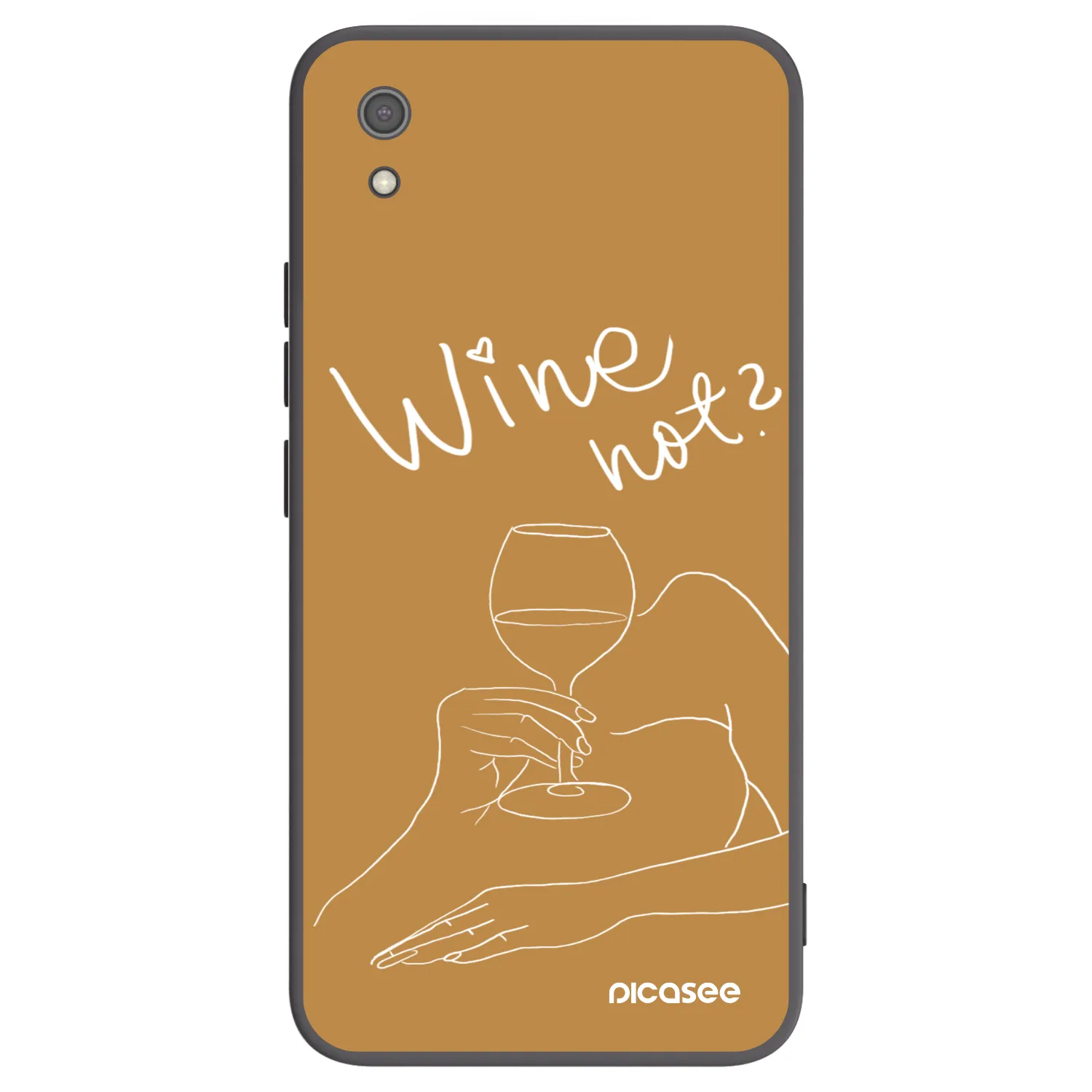 Picasee silikónový čierny obal pre Xiaomi Redmi 7A - Wine not