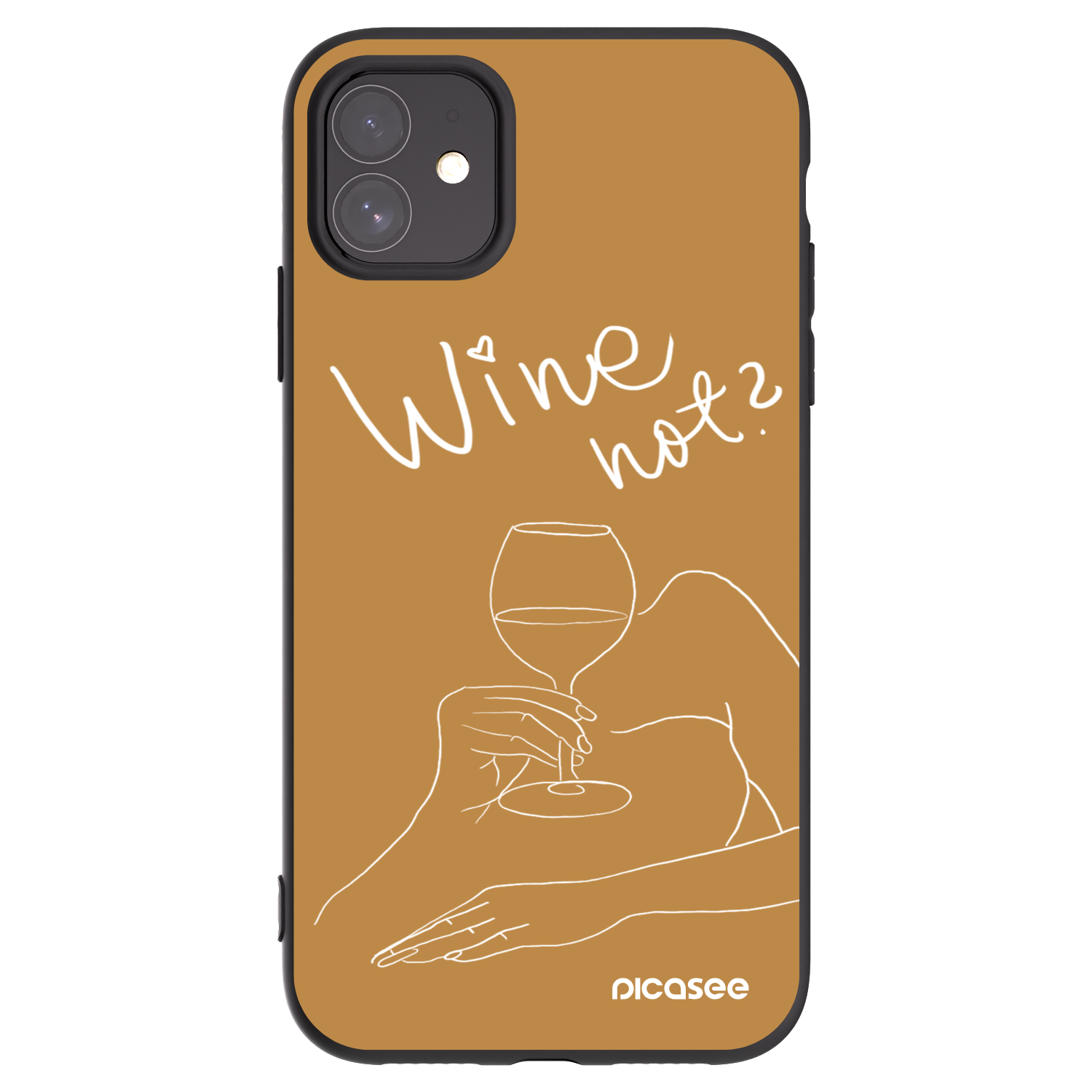 Picasee silikónový čierny obal pre Apple iPhone 11 - Wine not