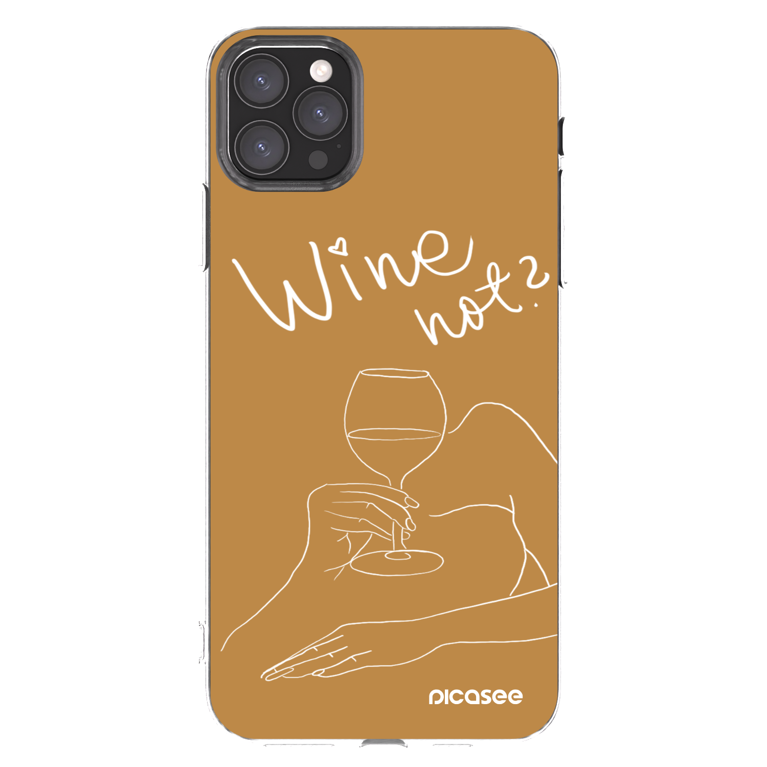 Picasee silikónový prehľadný obal pre Apple iPhone 11 Pro Max - Wine not