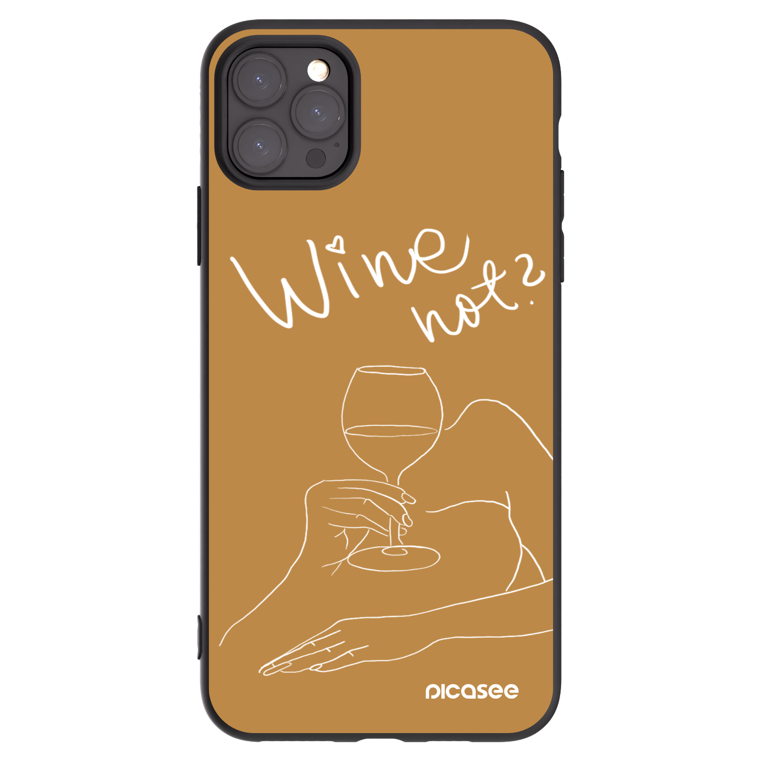 Picasee silikónový čierny obal pre Apple iPhone 11 Pro Max - Wine not