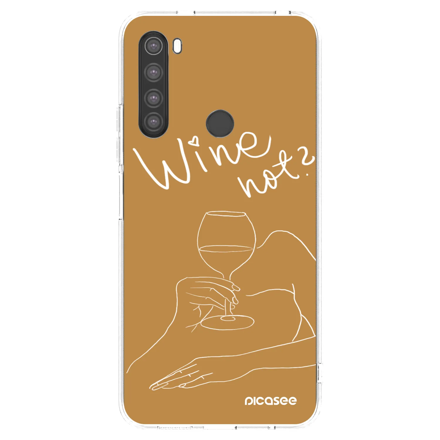 Picasee silikónový prehľadný obal pre Xiaomi Redmi Note 8 - Wine not