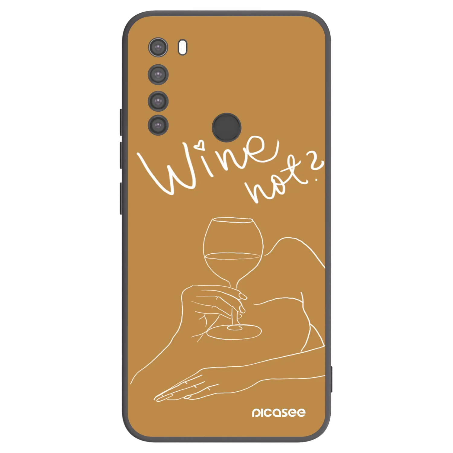 Picasee silikónový čierny obal pre Xiaomi Redmi Note 8 - Wine not