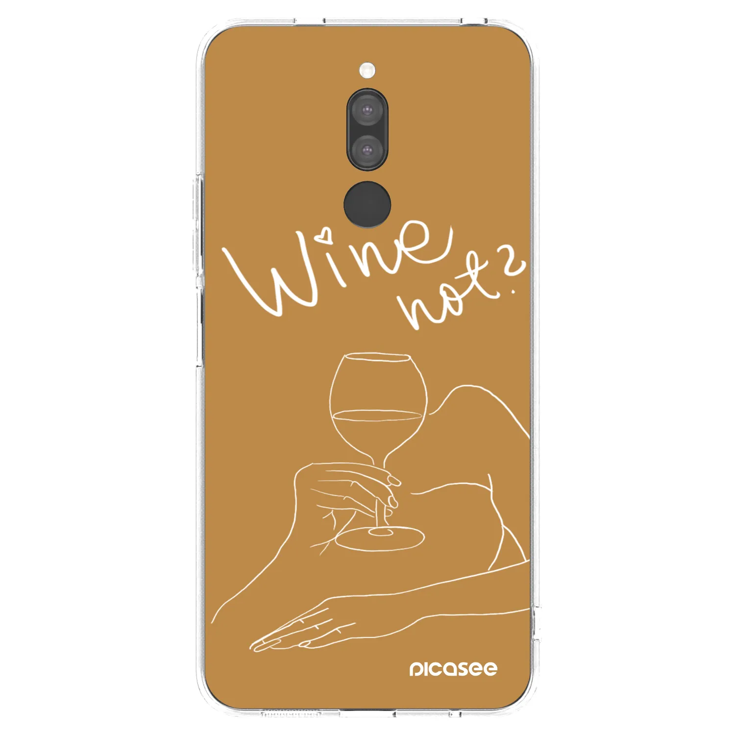 Silikónový prehľadný obal pre Xiaomi Redmi 8 - Wine not