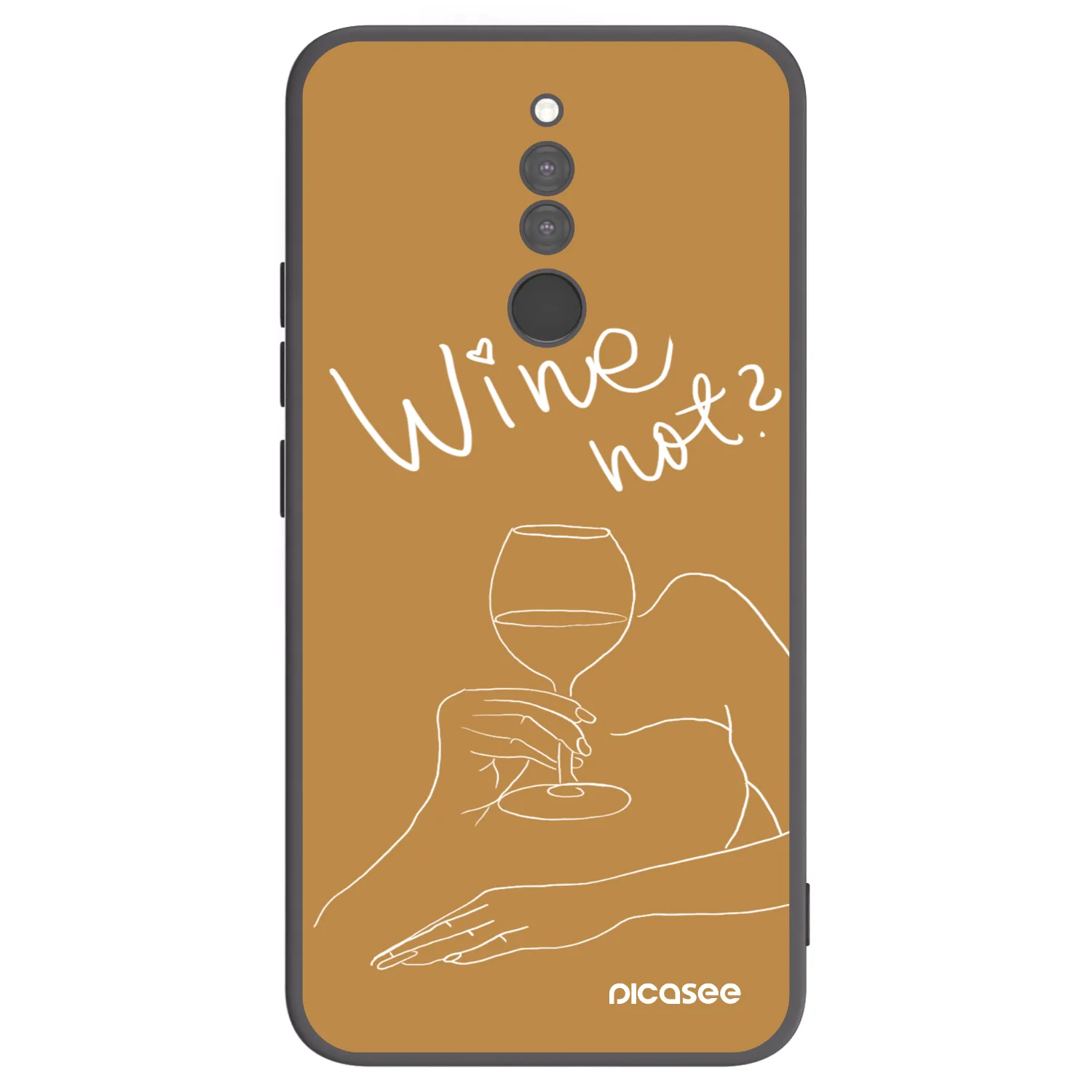 Picasee silikónový čierny obal pre Xiaomi Redmi 8 - Wine not