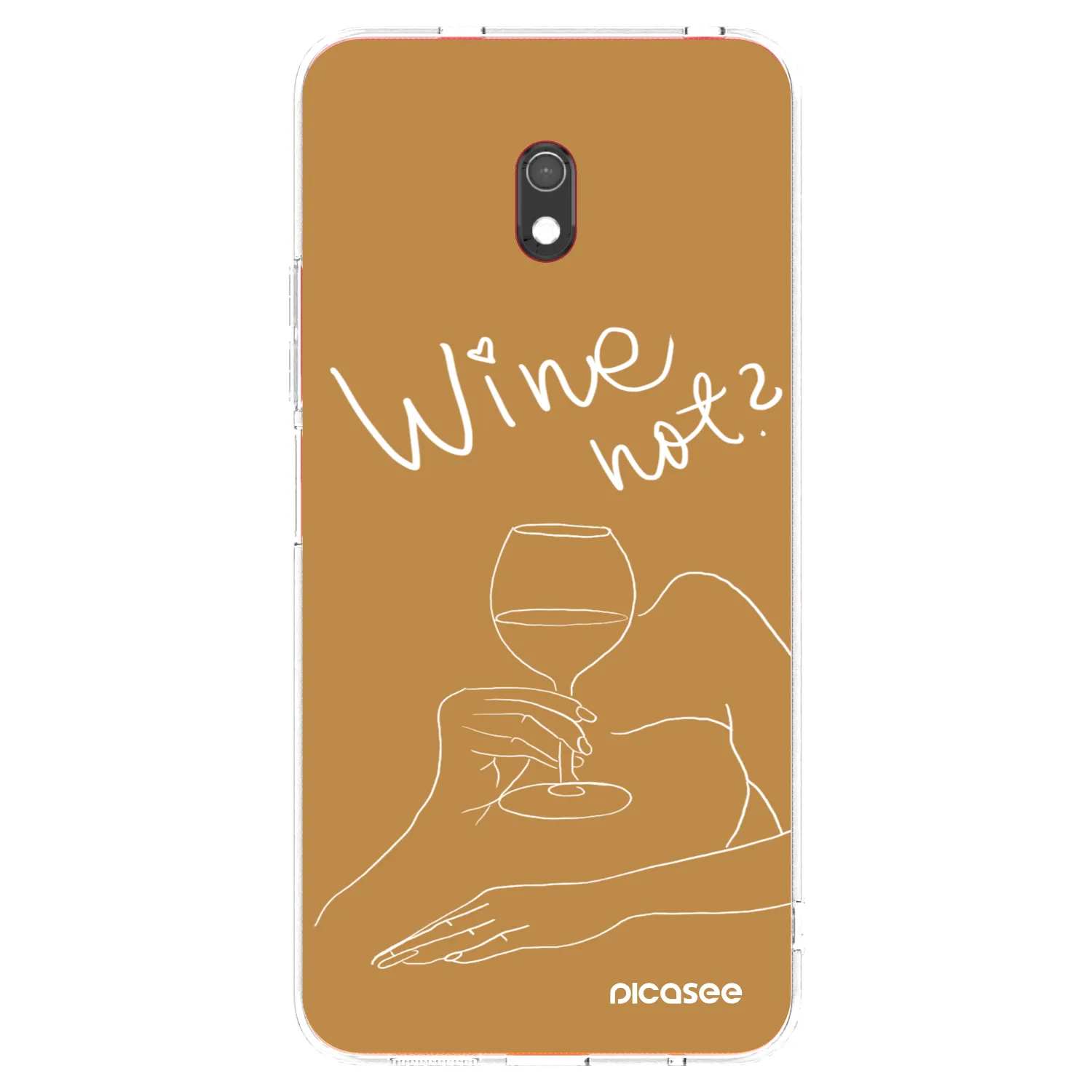 Picasee silikónový prehľadný obal pre Xiaomi Redmi 8A - Wine not