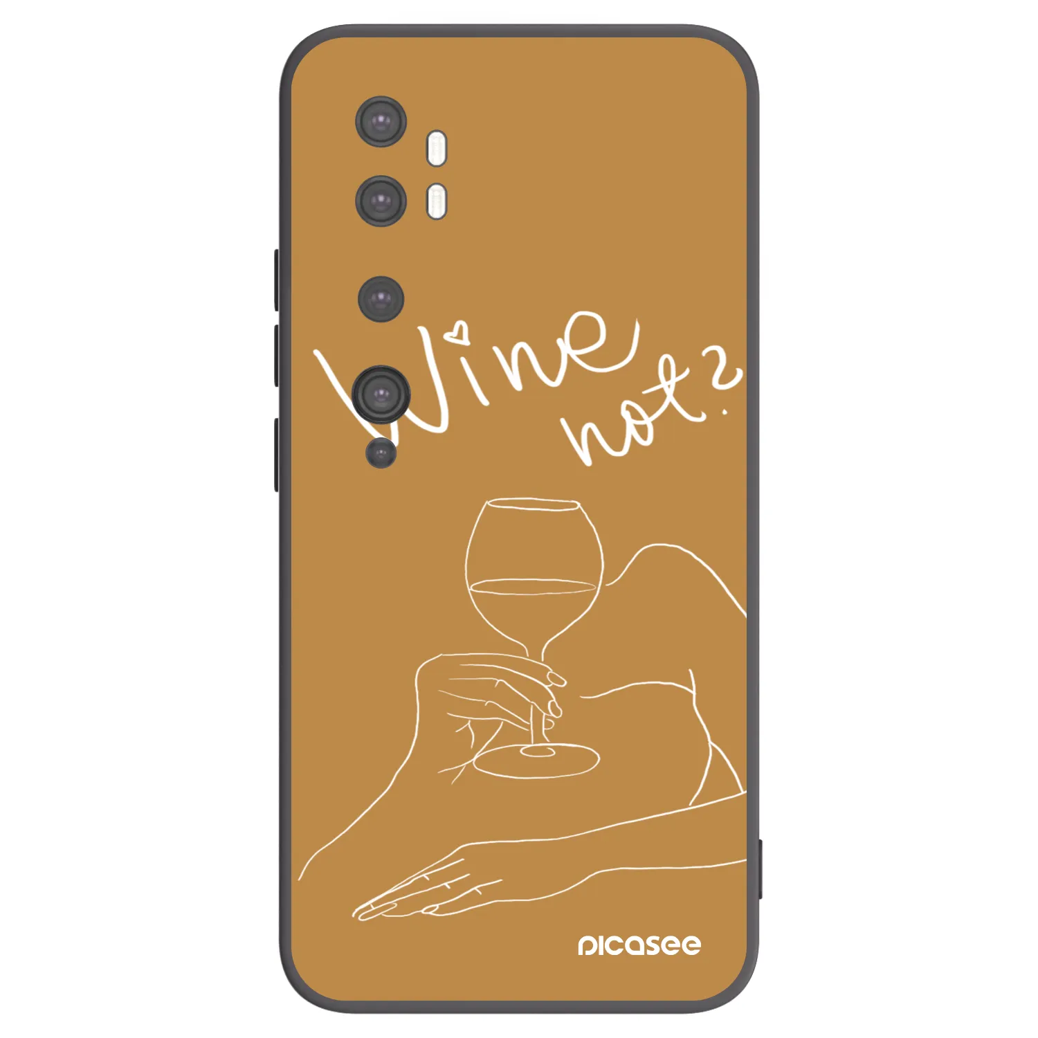 Picasee silikónový čierny obal pre Xiaomi Mi Note 10 (Pro) - Wine not